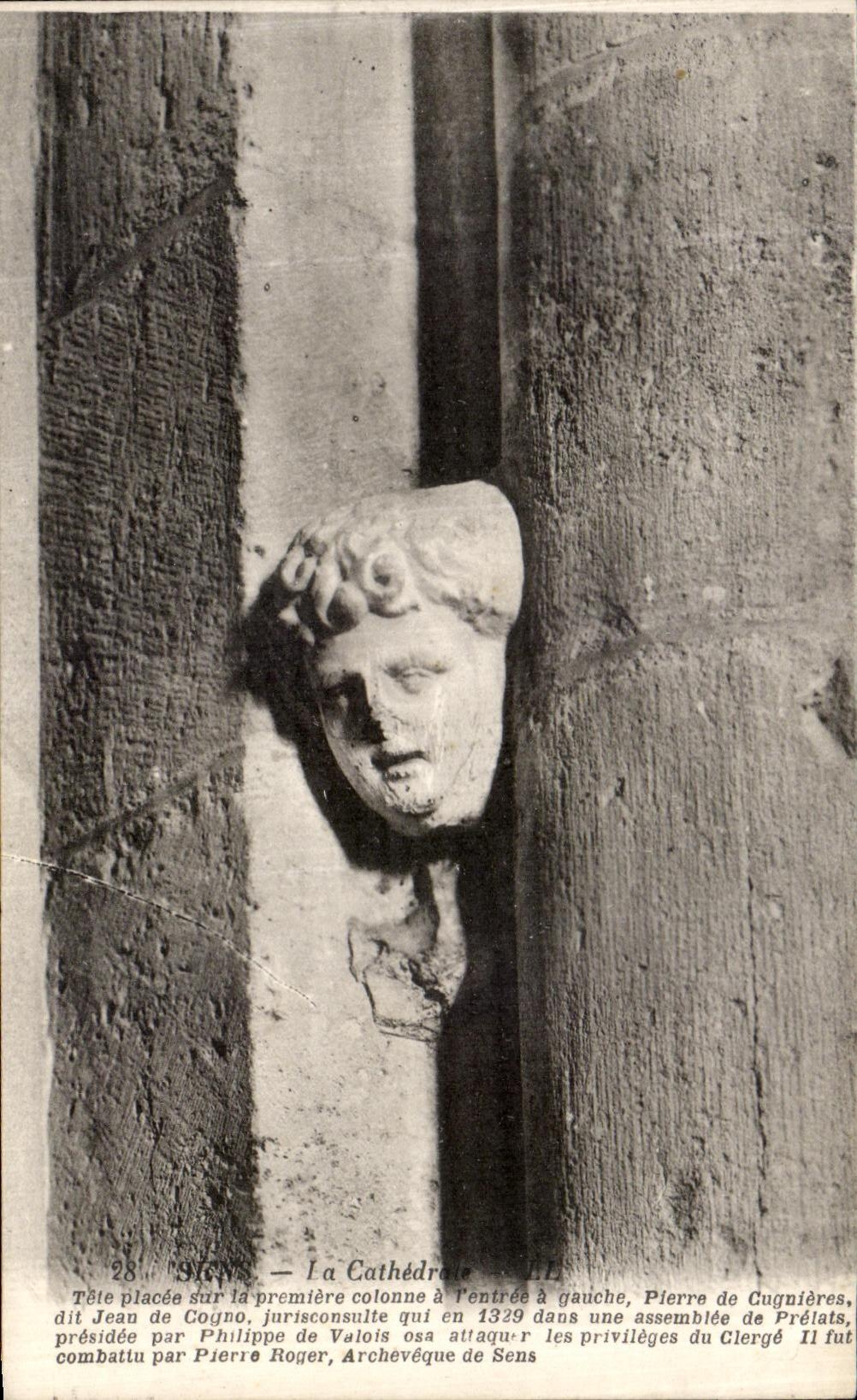 CPA Sens Jean du Cognot la Cathedrale