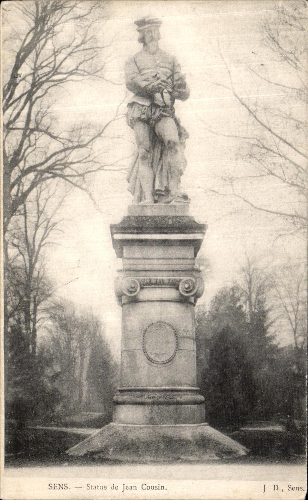 CPA Sens Statue de Jean Cousin