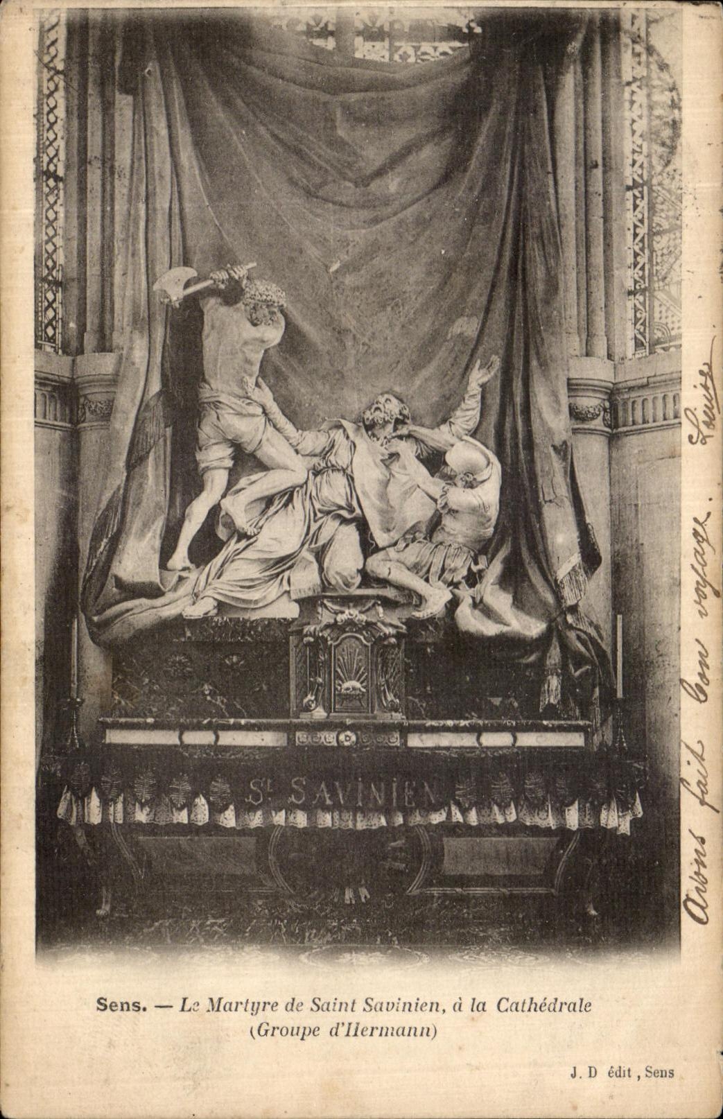 CPA Sens Le Martyre de Saint Savinien a La Cathedrale