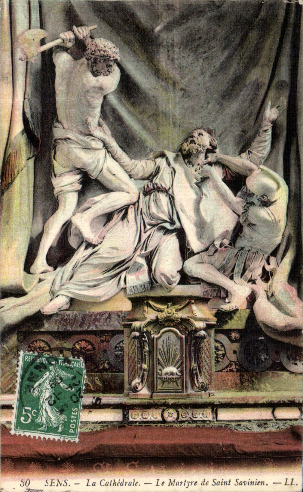 CPA Sens Le Martyre de Saint Savinien a La Cathedrale