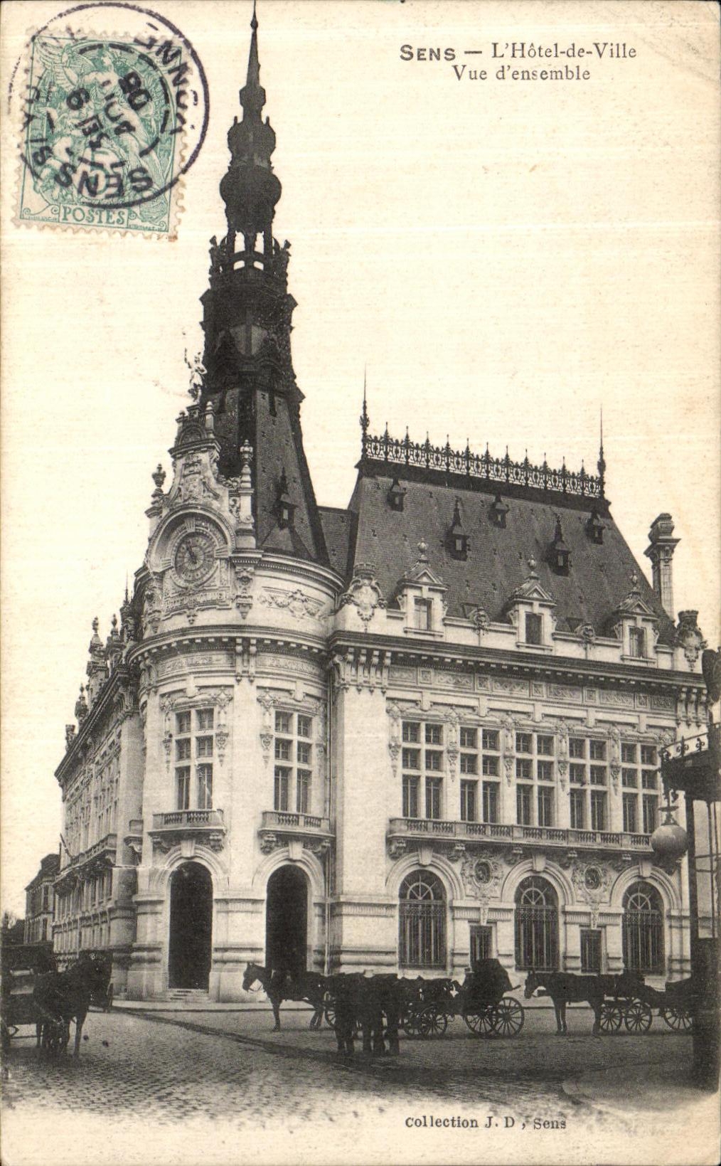 CPA Sens L Hotel Ville Vue D Ensemble