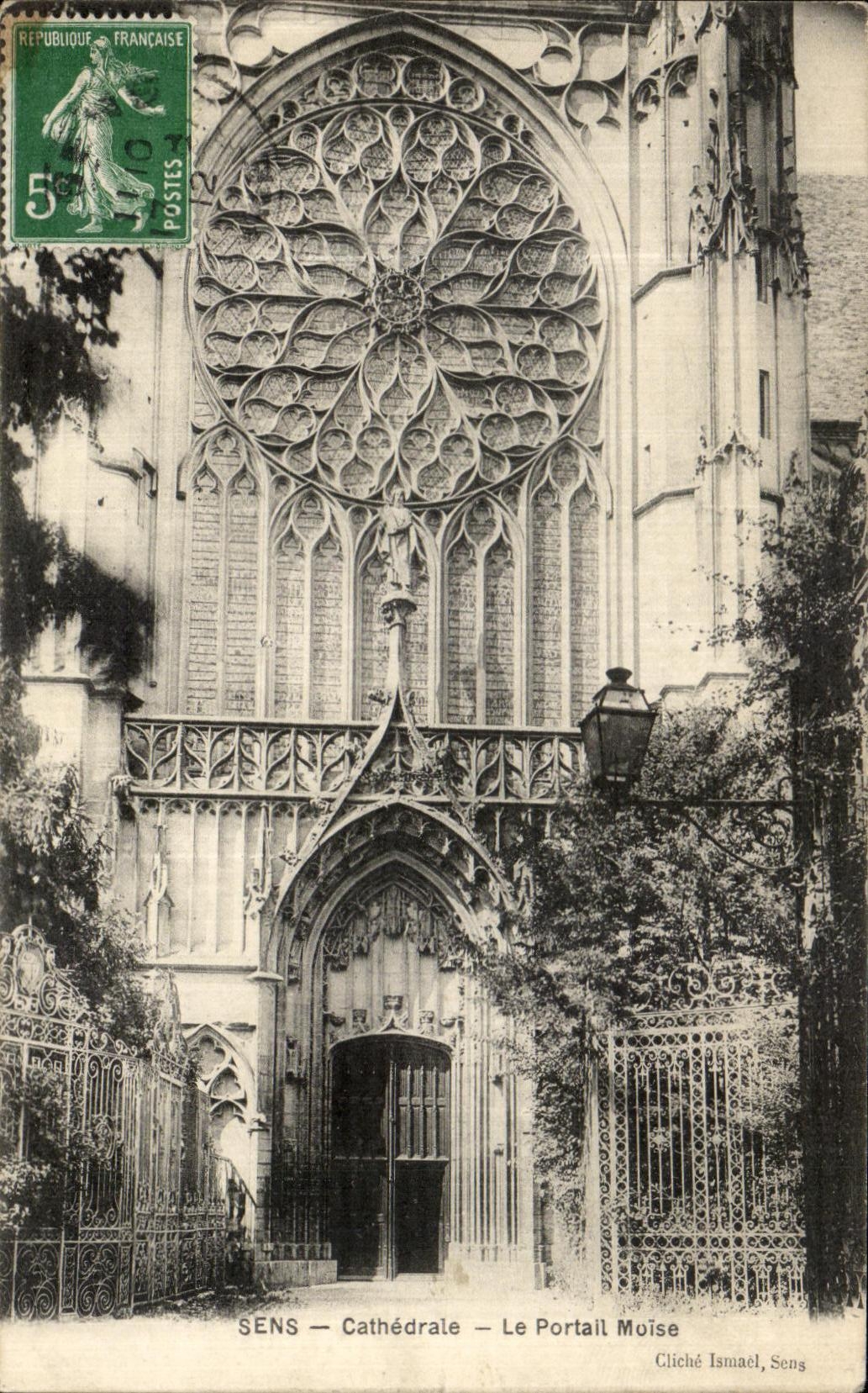 CPA Sens Cathedrale Le Portail Moise