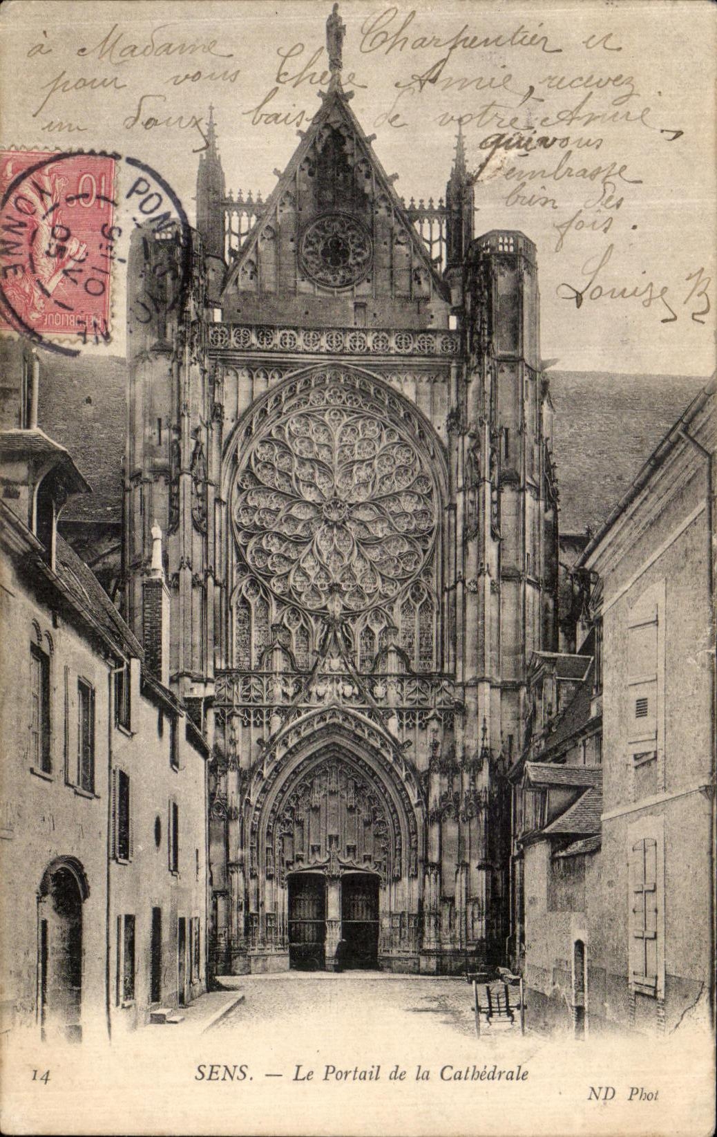 CPA Sens Le Portail de la Cathedrale
