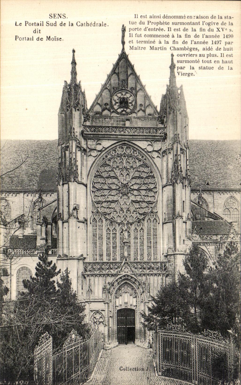 CPA Sens Le Portail Sud de la Cathedrale