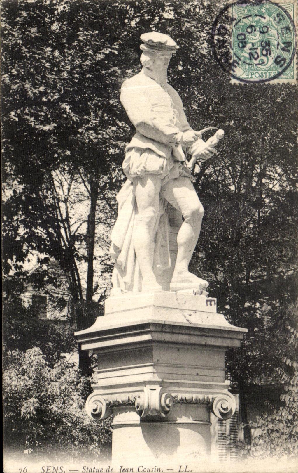 CPA Sens Statue Jean Cousin