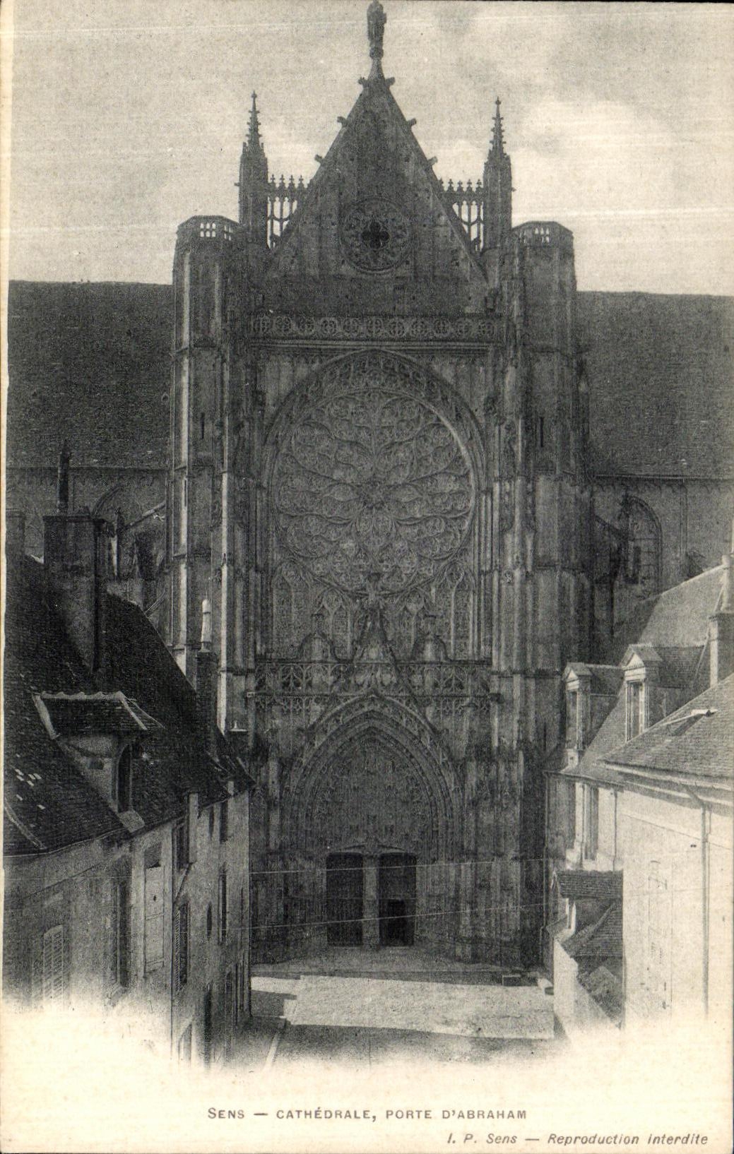 CPA Sens Cathedrale Porte d Abraham