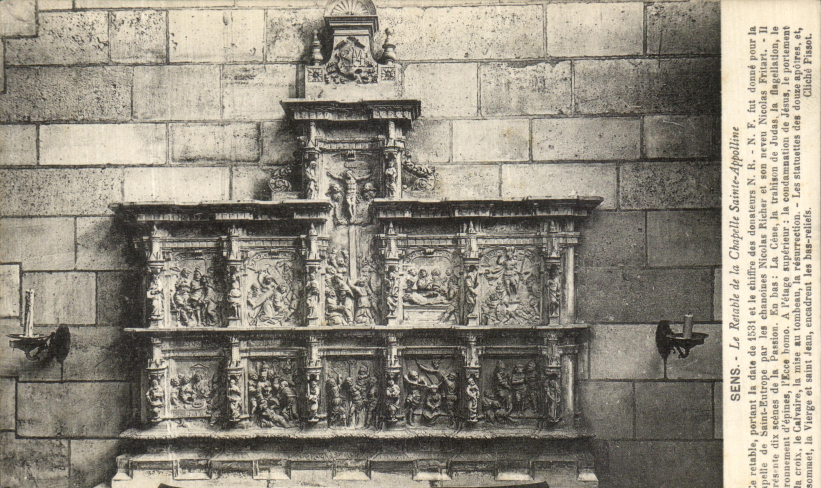 CPA Sens le retable de al cahpelle Sainte Appolline