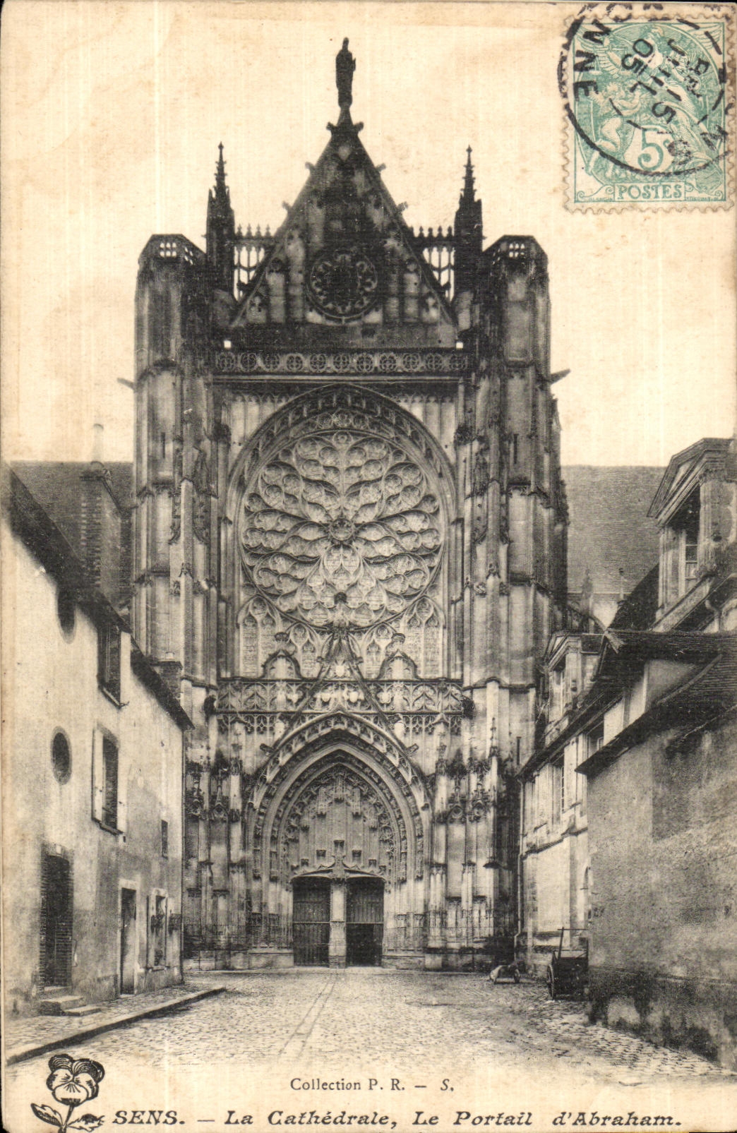 CPA Sens La Cathedrale Portail d abraham