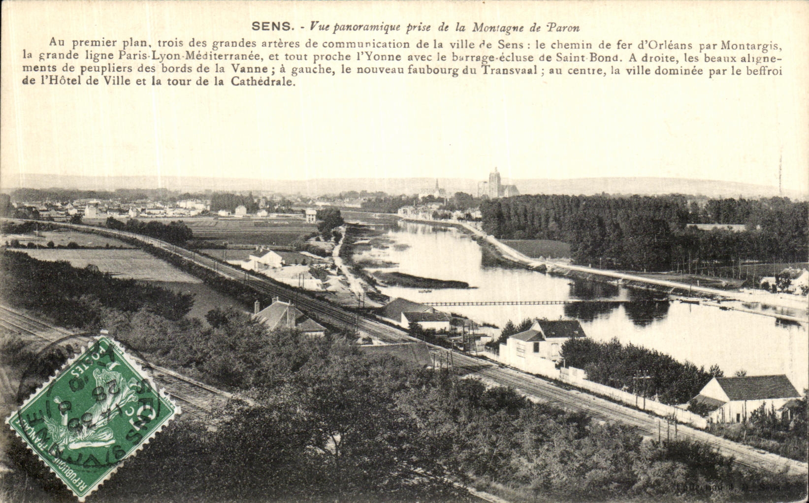 CPA Sens Vue Paroramique prise de la Montagne de Paron