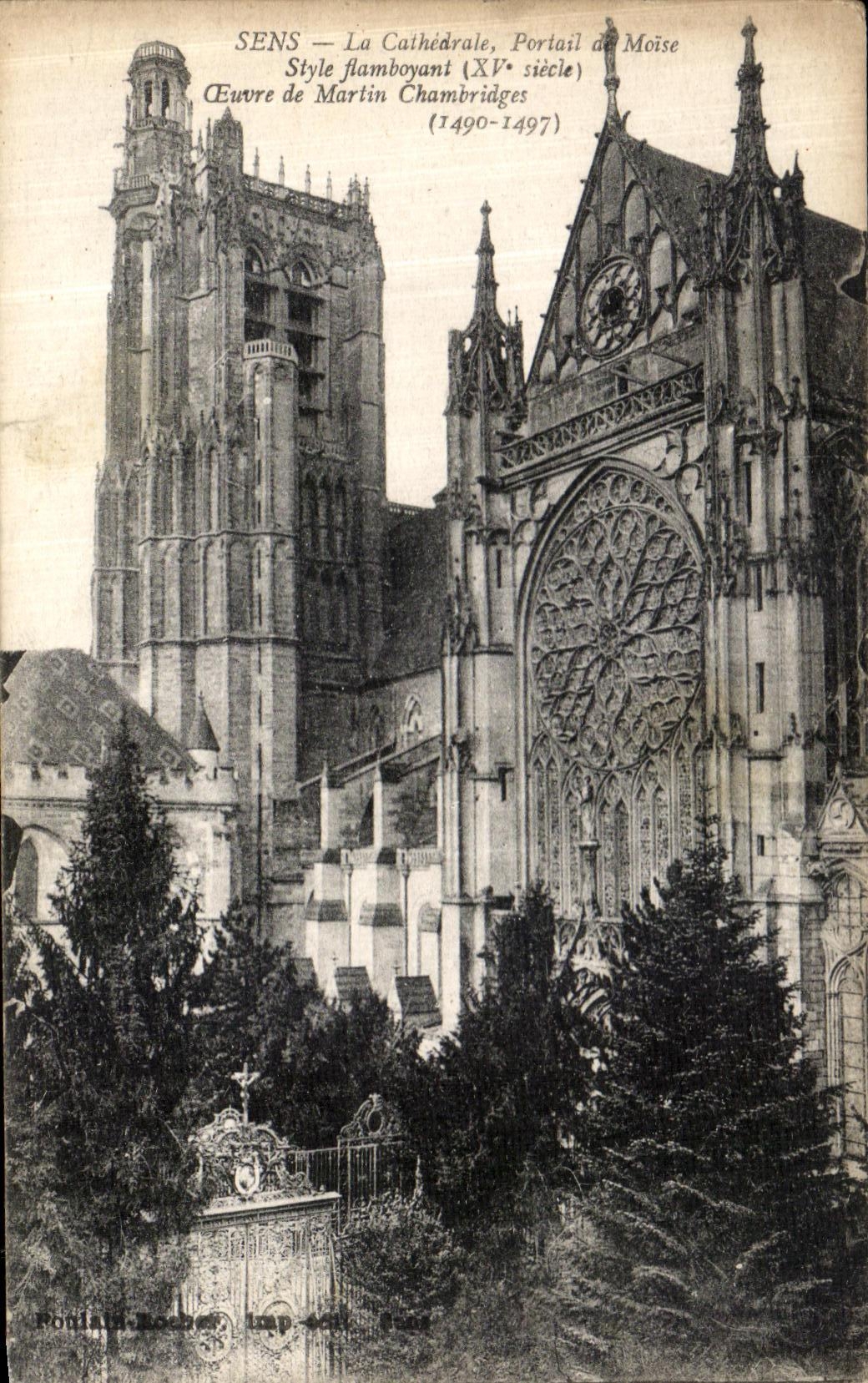 CPA Sens La Cathedrale Portail De Mousee 