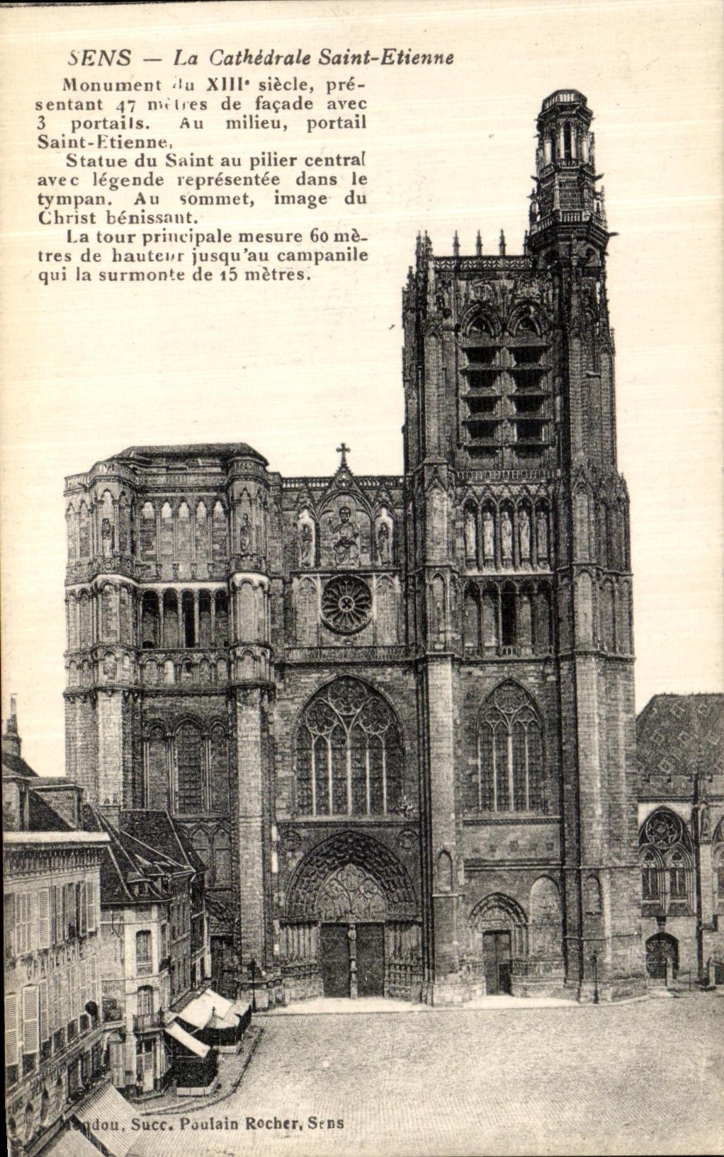 CPA Sens la Catbedrale Saint Etienne