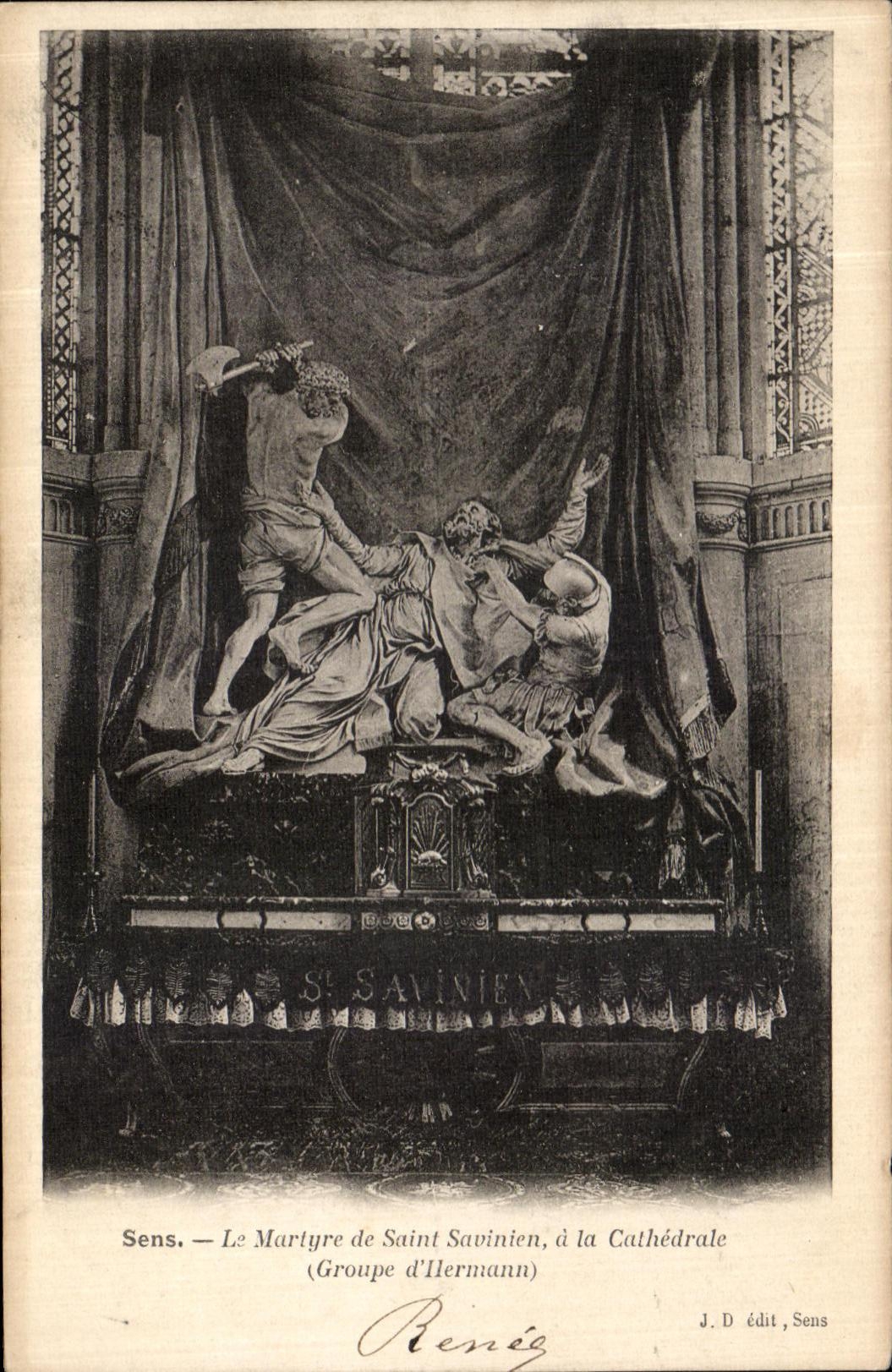 CPA Sens La Martyre de Saint Savinien a la cathedrale Groupe d Hermann