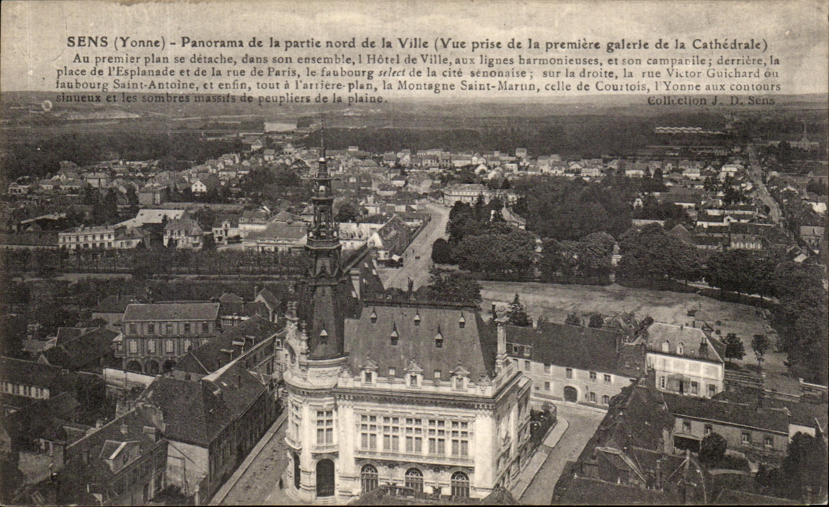 CPA Sens Panorama de la partie nord de la Ville