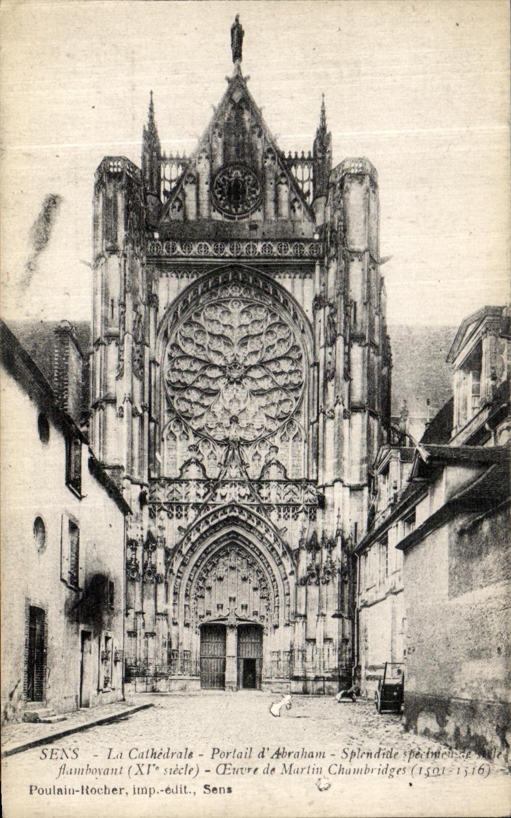 CPA Sens Le Cathedrale Portail d Abraham