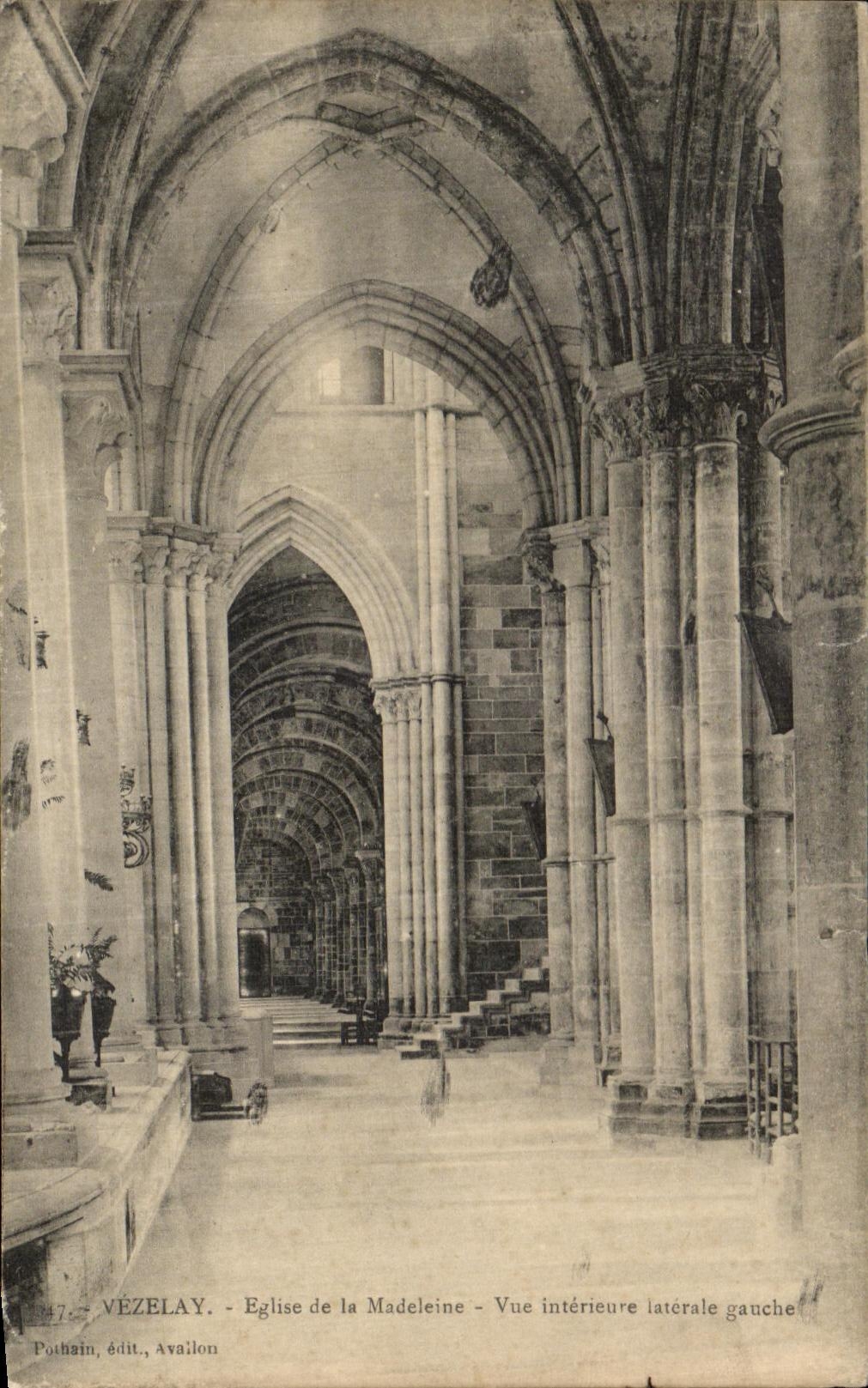VINTAGE POSTCARD Vezealy Church of the Madeleine