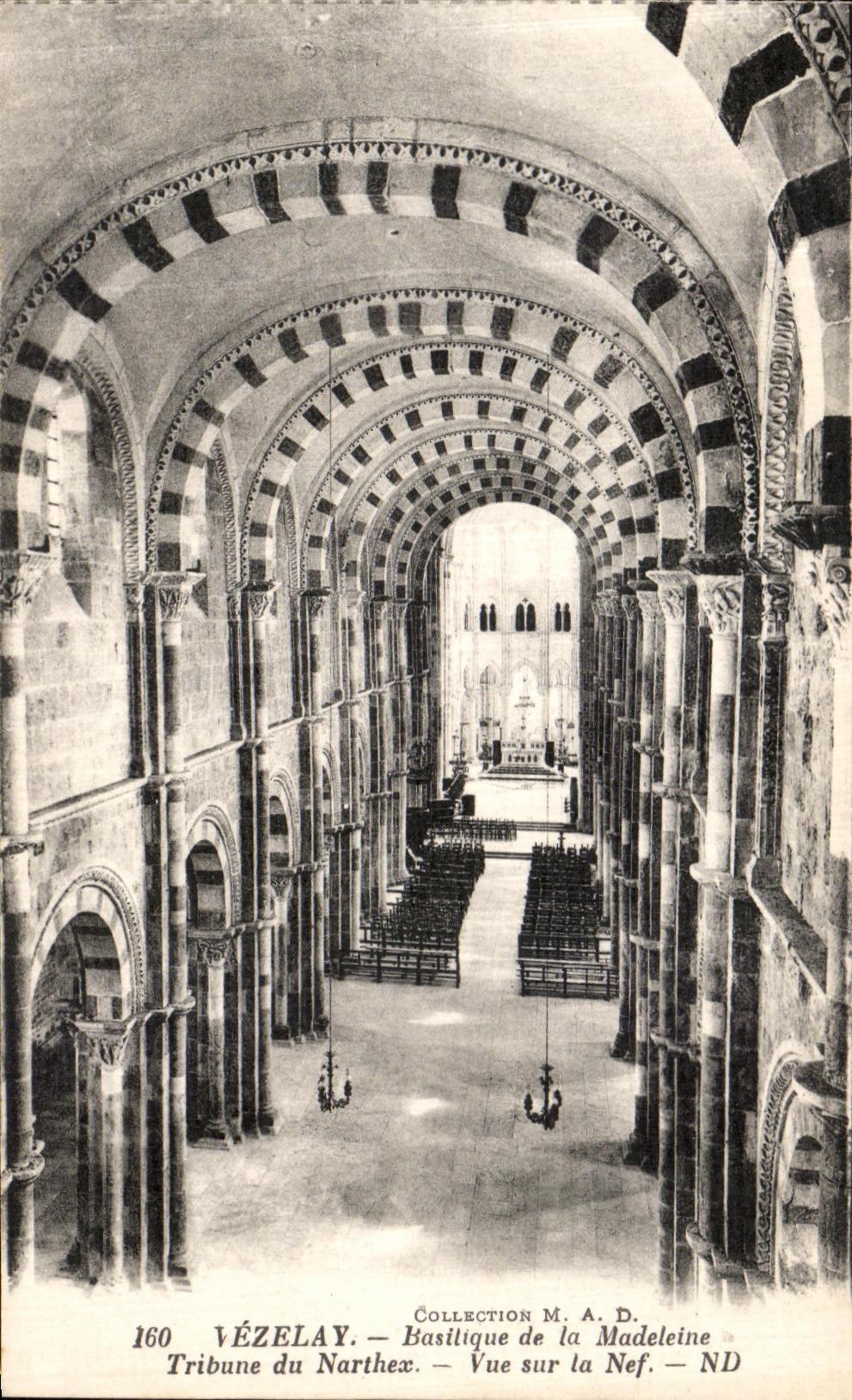 CPA Vezelay Basilique de la Madeleine Tribune du Narthex Vue Sur la Nef