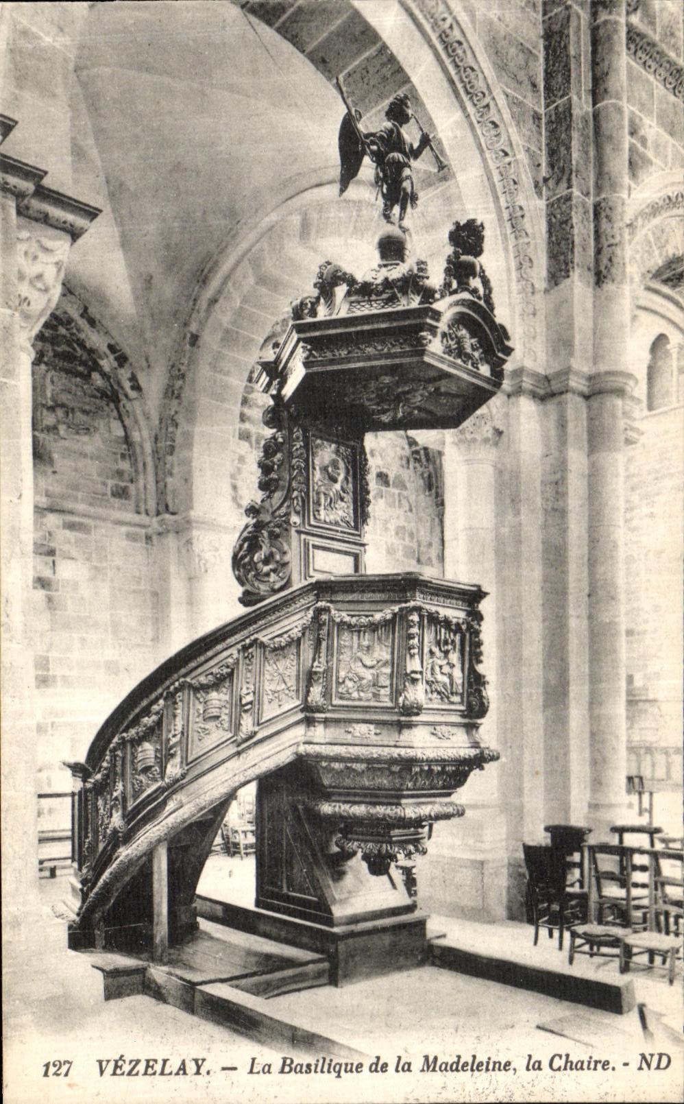 CPA Vezelay La Basilique de la Madeleine La Chaire 