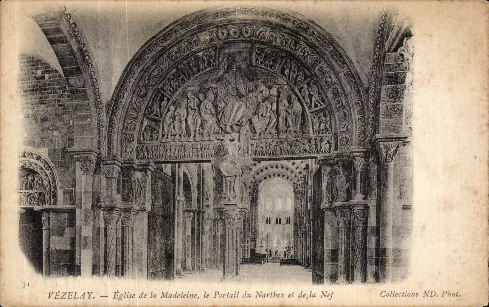 CPA Vezelay Eglise De La Madeleine du Narthex et de la Nef 