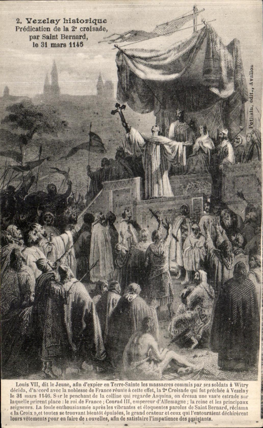 CPA Vezelay Predication de la Croisade Par Saint Bernard le Mars