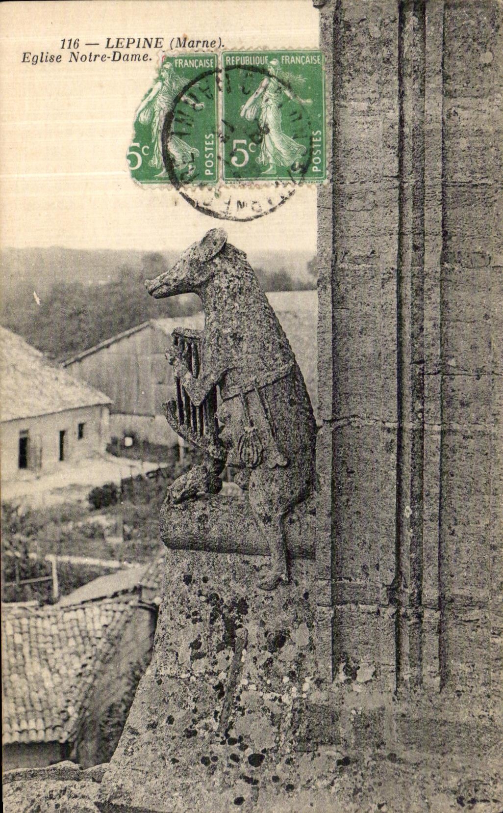 VINTAGE POSTCARD Lepine Notre Dame Church