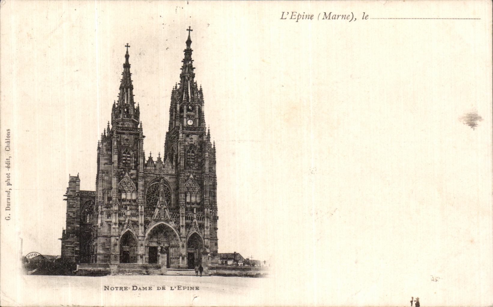 VINTAGE POSTCARD Lepine the Notre Dame Marne