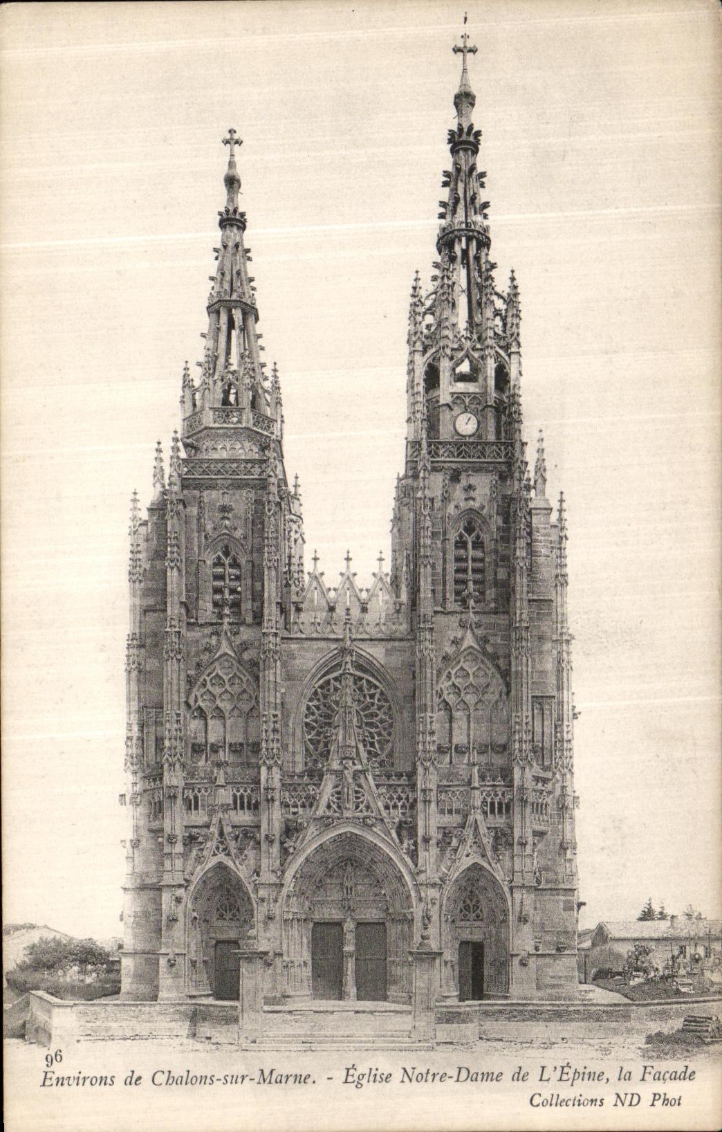 VINTAGE POSTCARD Notre Dame Church of L Spine