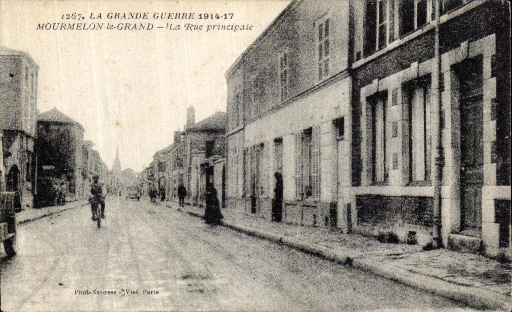 VINTAGE POSTCARD Mourmelon Large the Main street