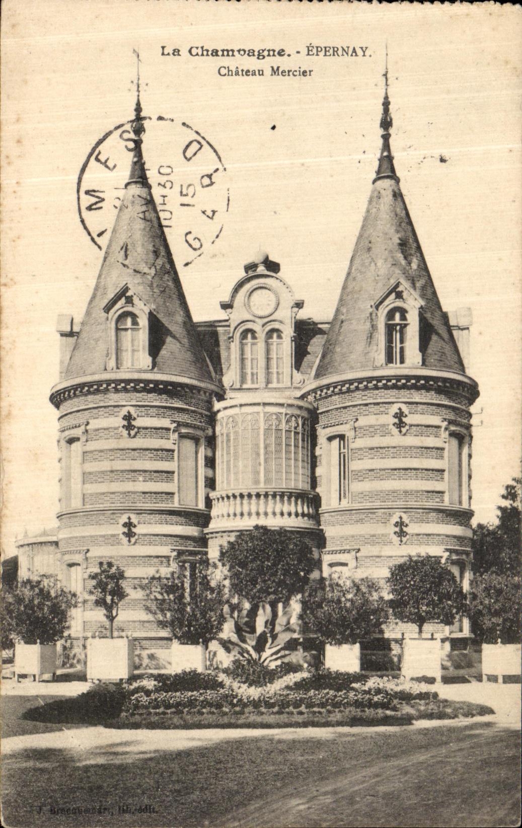 VINTAGE POSTCARD the Champagne Epernay Castle Draper