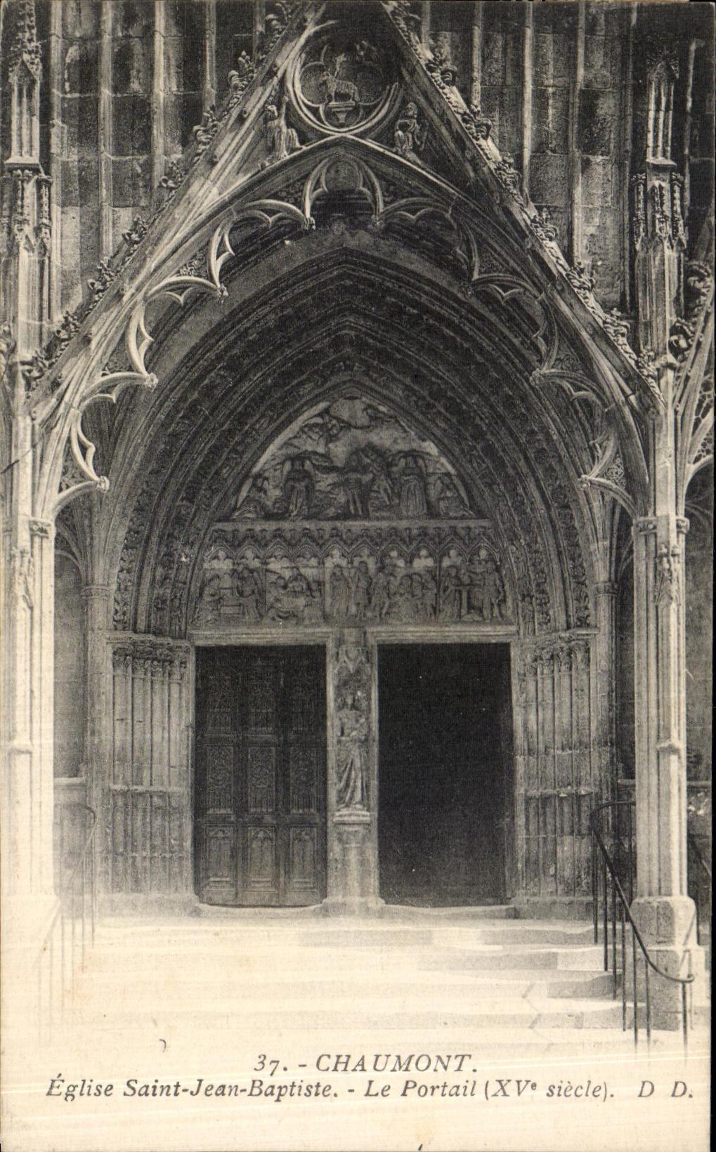 VINTAGE POSTCARD Chaumont Church Saint Jean Baptist the Gate