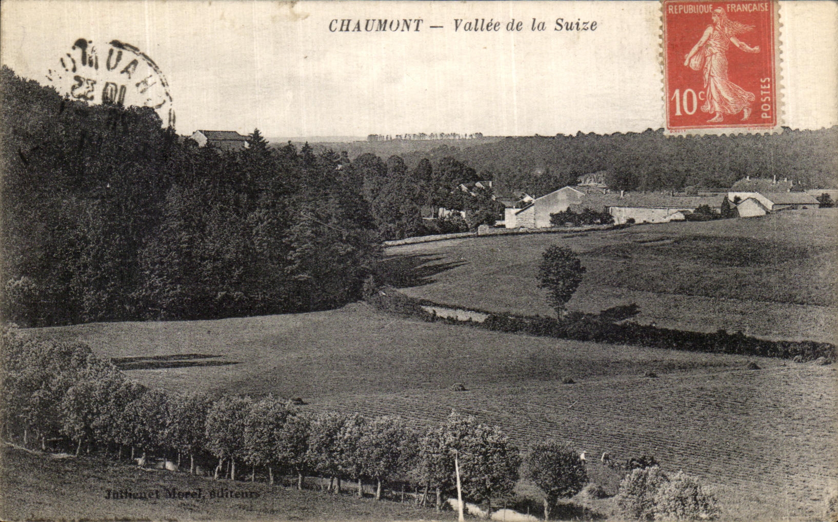 VINTAGE POSTCARD Chaumont Valley of Suize