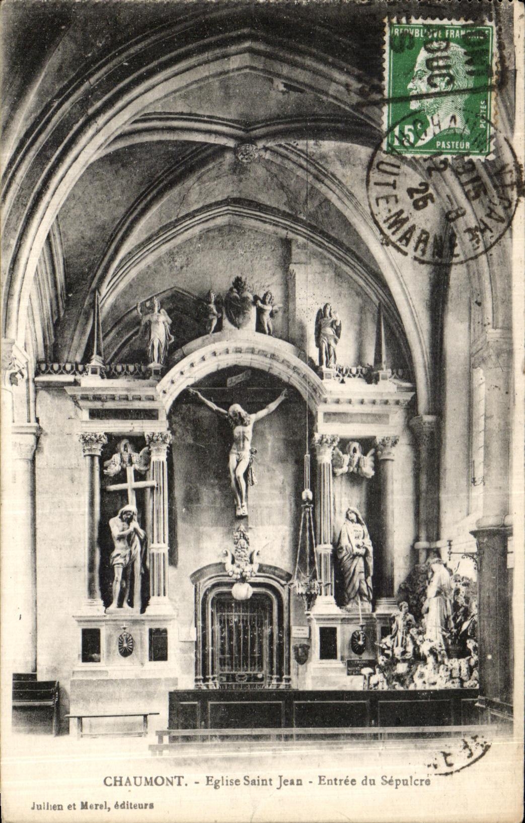 VINTAGE POSTCARD Chaumont Church Jean Saint Entered of the Sepulchre