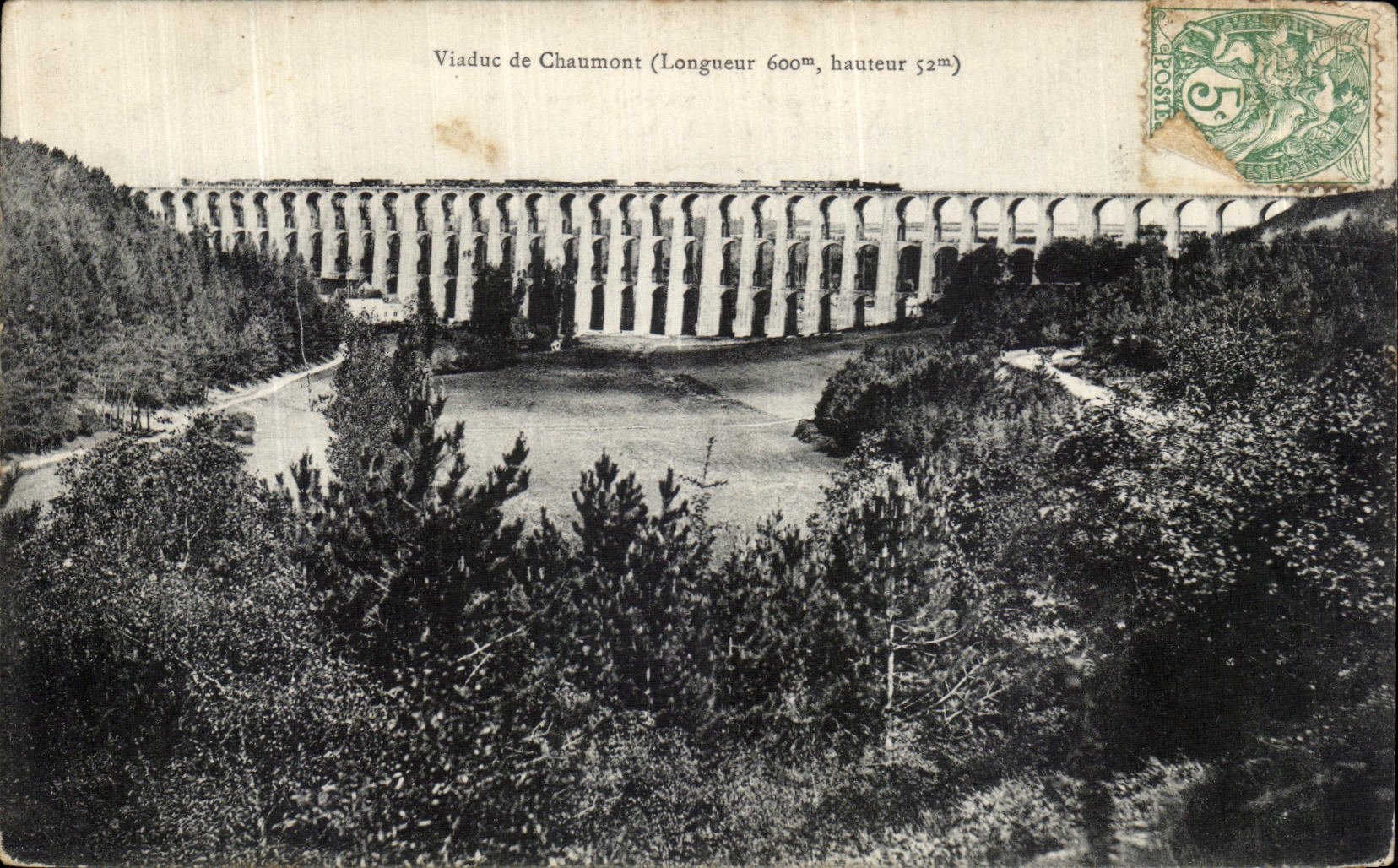 VINTAGE POSTCARD Chaumont Viaduct