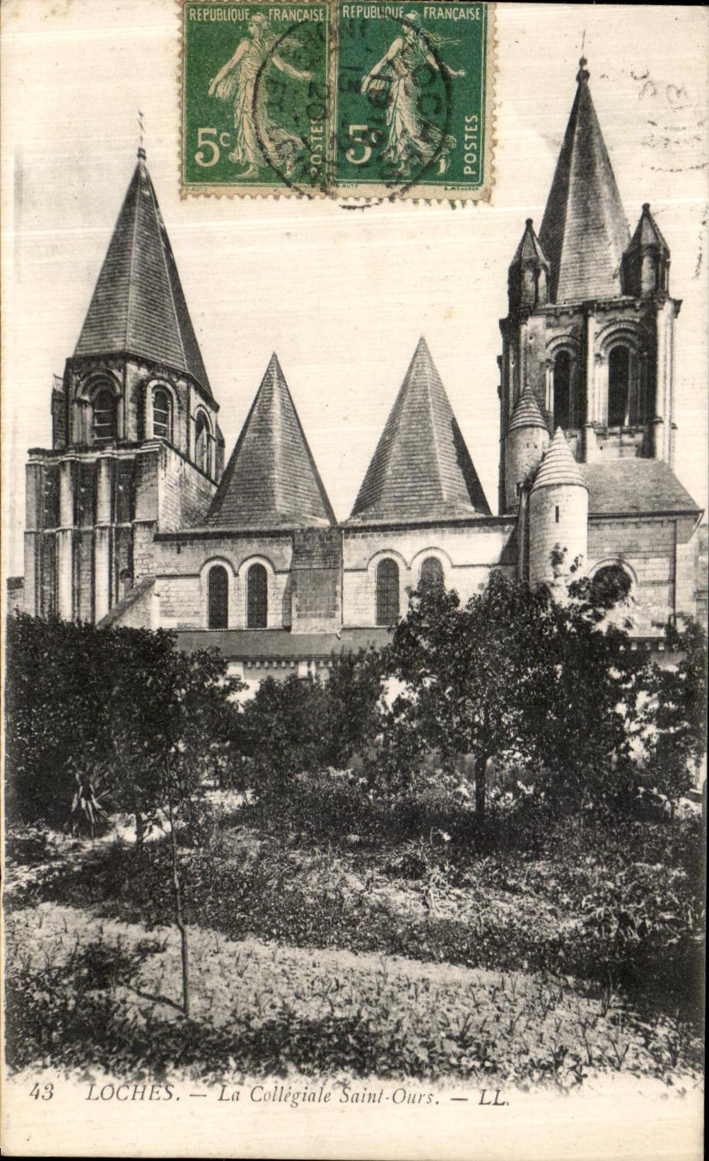 POSTAL Amboise de la VENDIMIA colegial Saint el oso