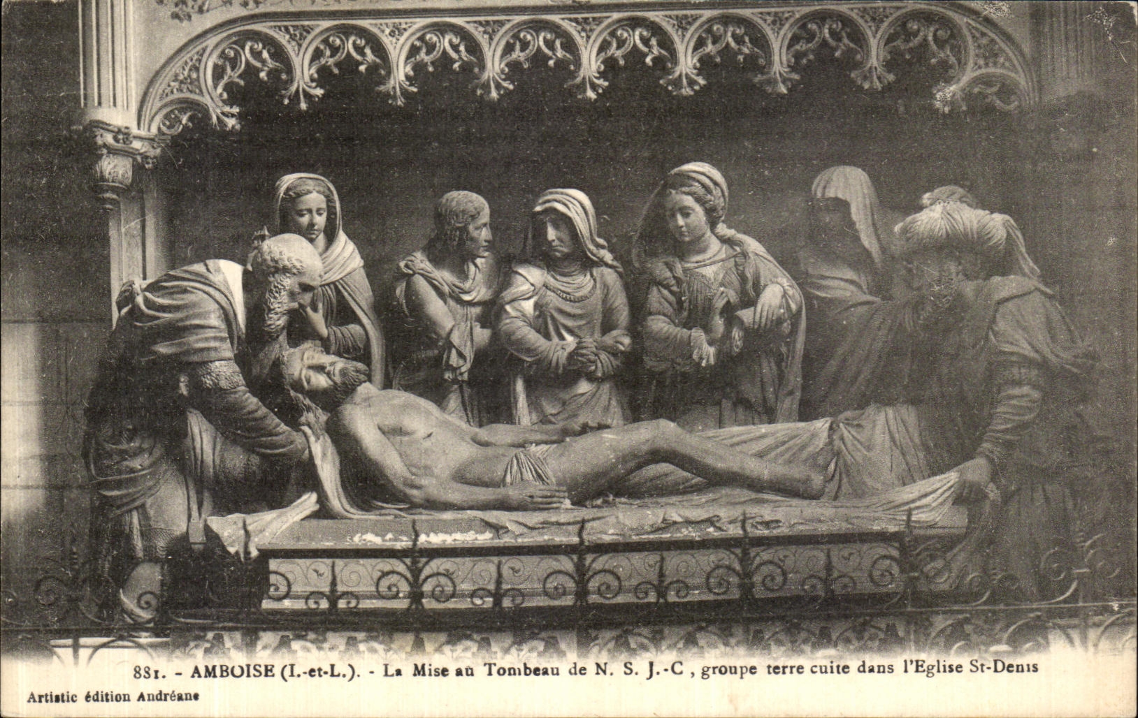 POSTAL Amboise de la VENDIMIA la tumba del ano del ajuste de NS JC