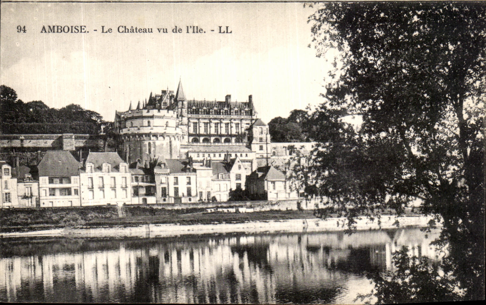 POSTAL Amboise de la VENDIMIA el castillo visto de I IIe