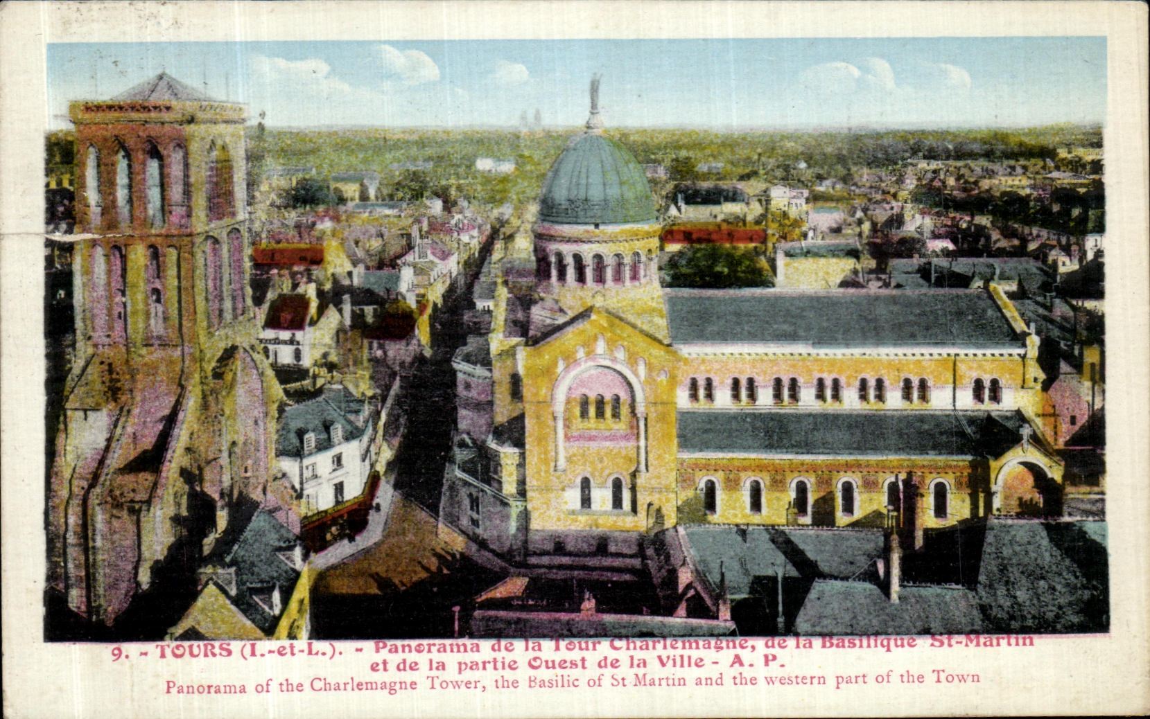 CPA Tours Panarama de la Tour de La Basilique Saint Martin