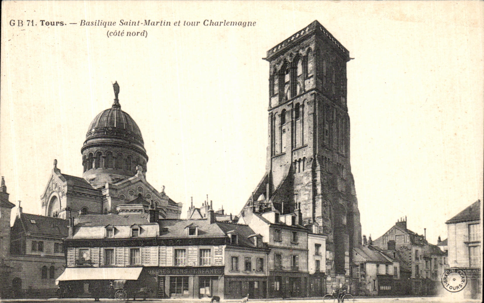 CPA Tours Basilique Saint Martin et Tour Charlemagne 