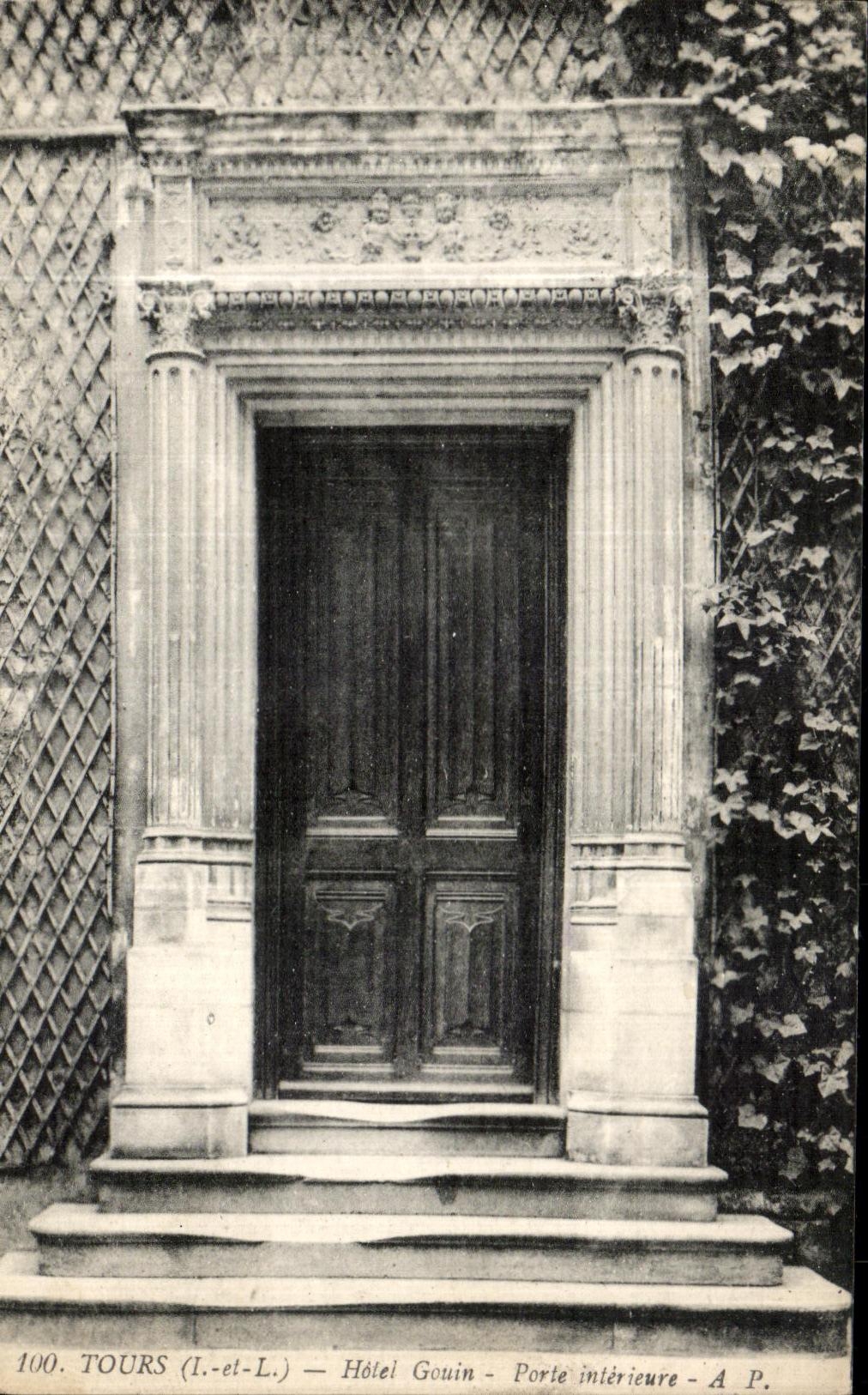 CPA Tours Hotel Gouin Porte Interieure 