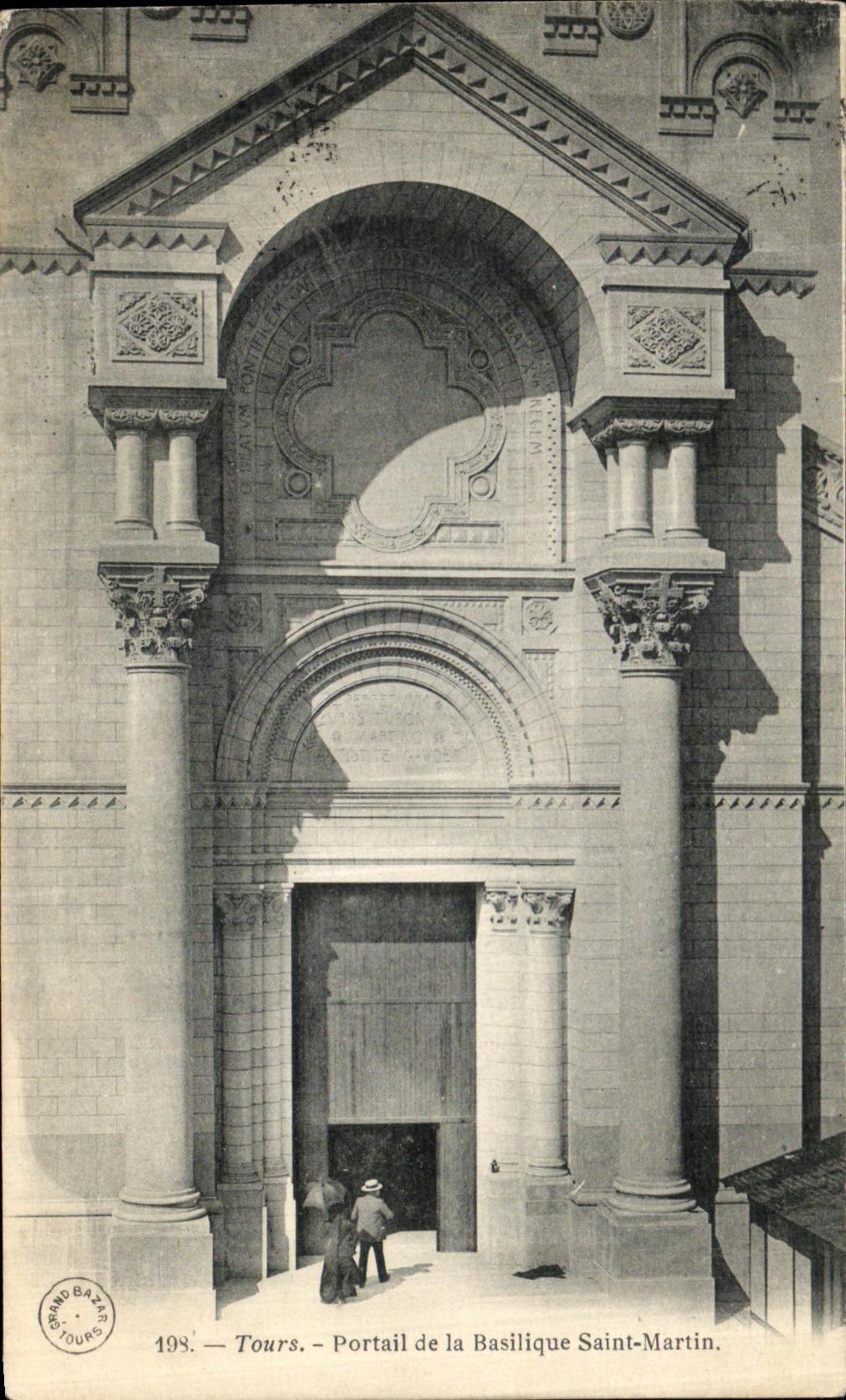 CPA Tours Portail de la Basilique Saint Martin 