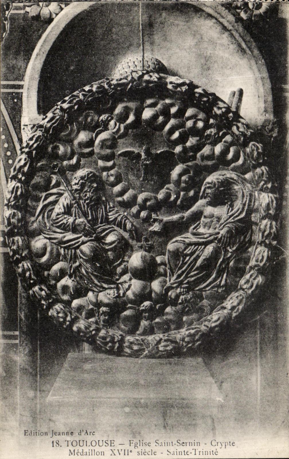 CPA Toulouse Eglise Saint Sernin Crypte Medaillion Sainte Trinite