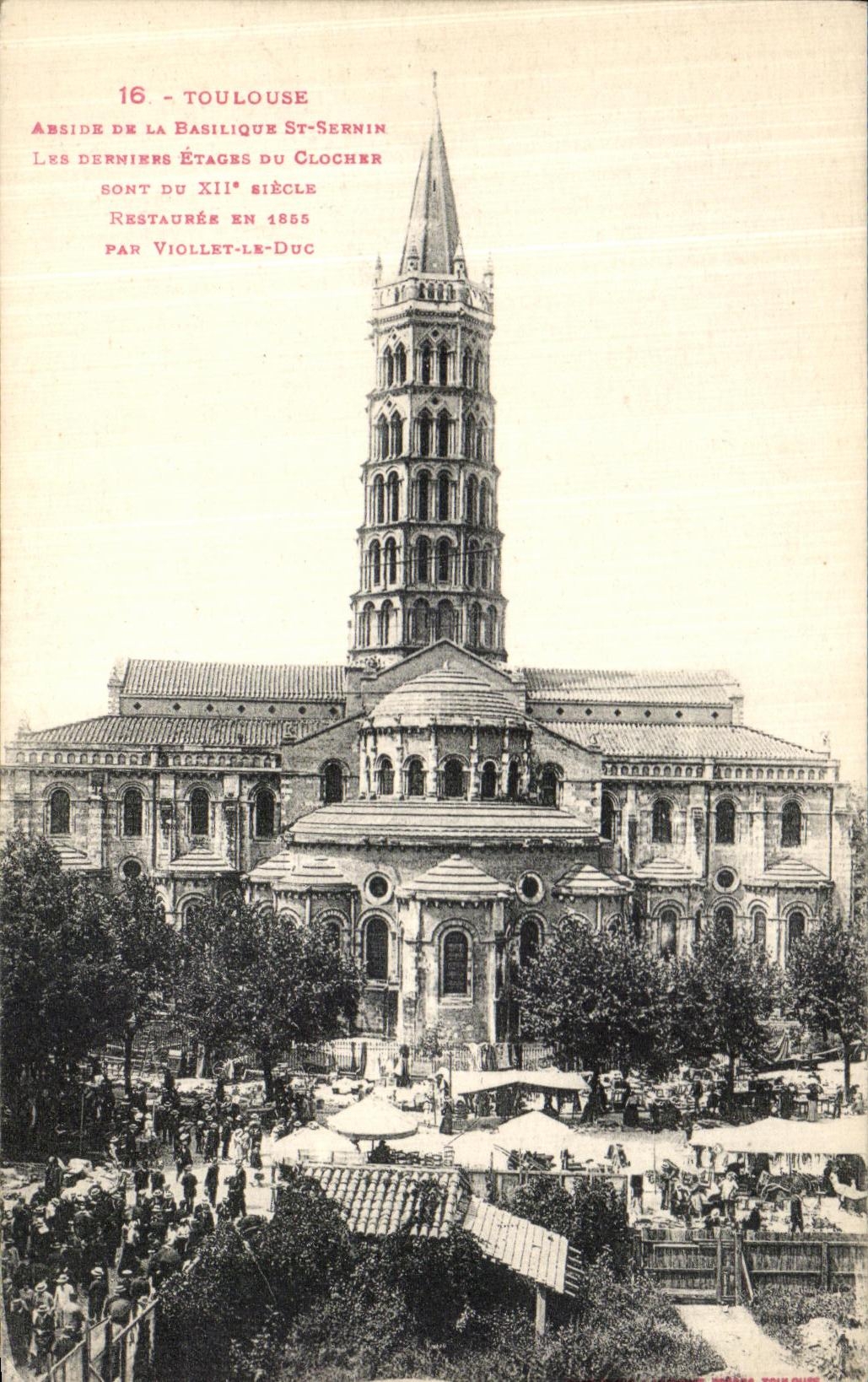 CPA Toulouse Abside De la Basilique St Sernin Les derniers Etage Du clocher Marche