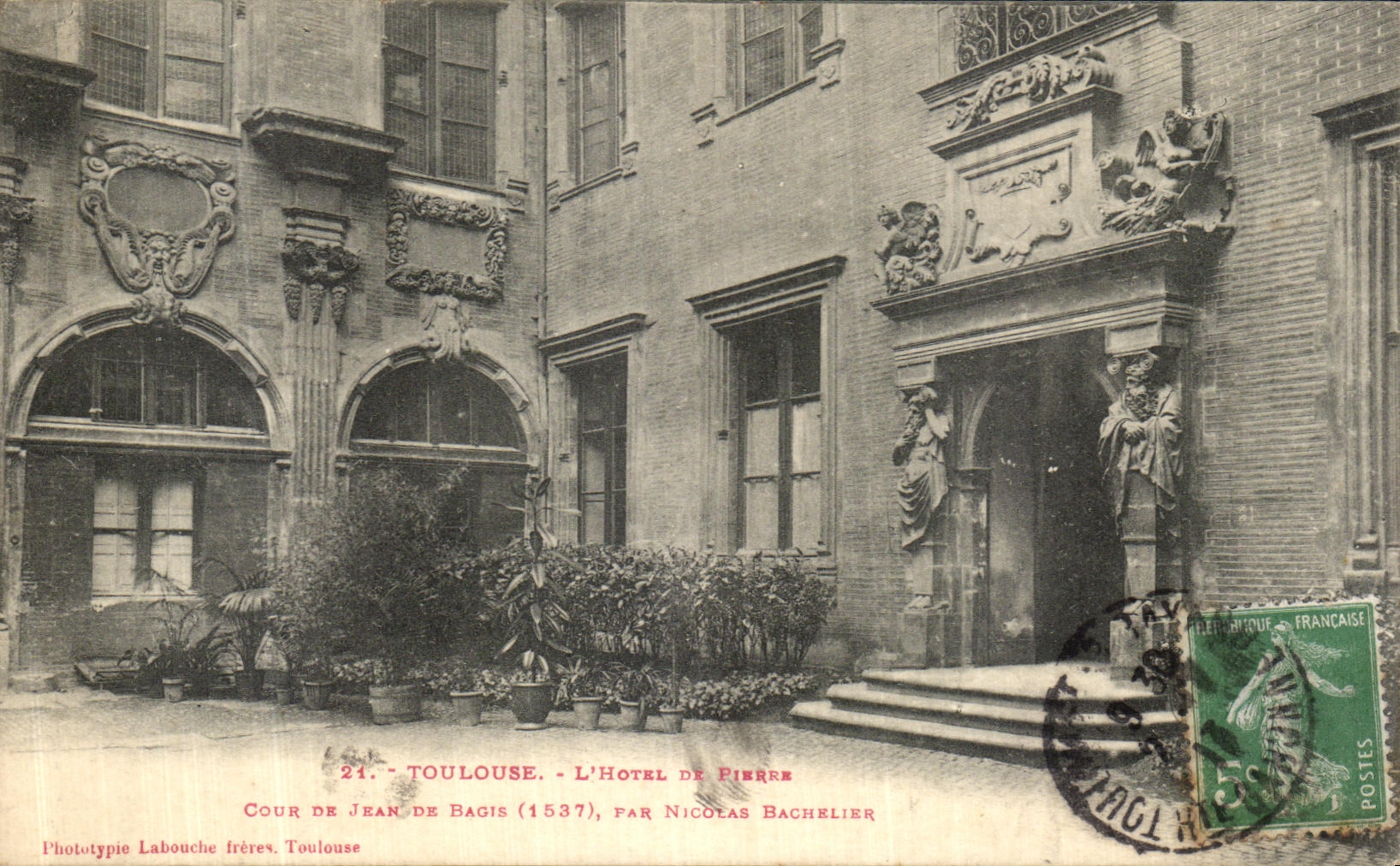 CPA Toulouse L Hotel De pierre Cour de Jean de Bagis par Nicolas Bachelier