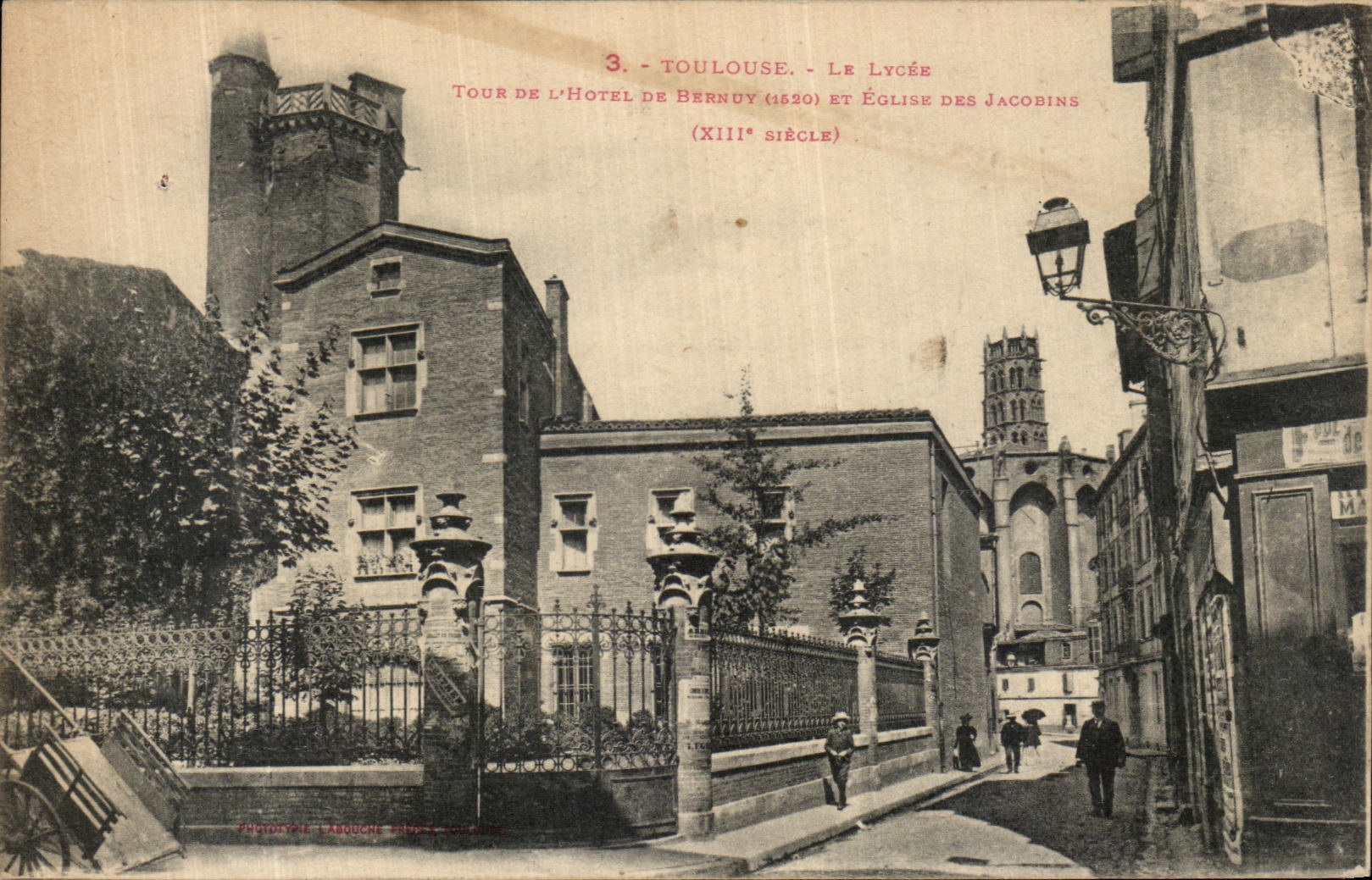 CPA Toulouse Le Lycee Tour De L Hotel De Bernuy et eglise des Jacobins