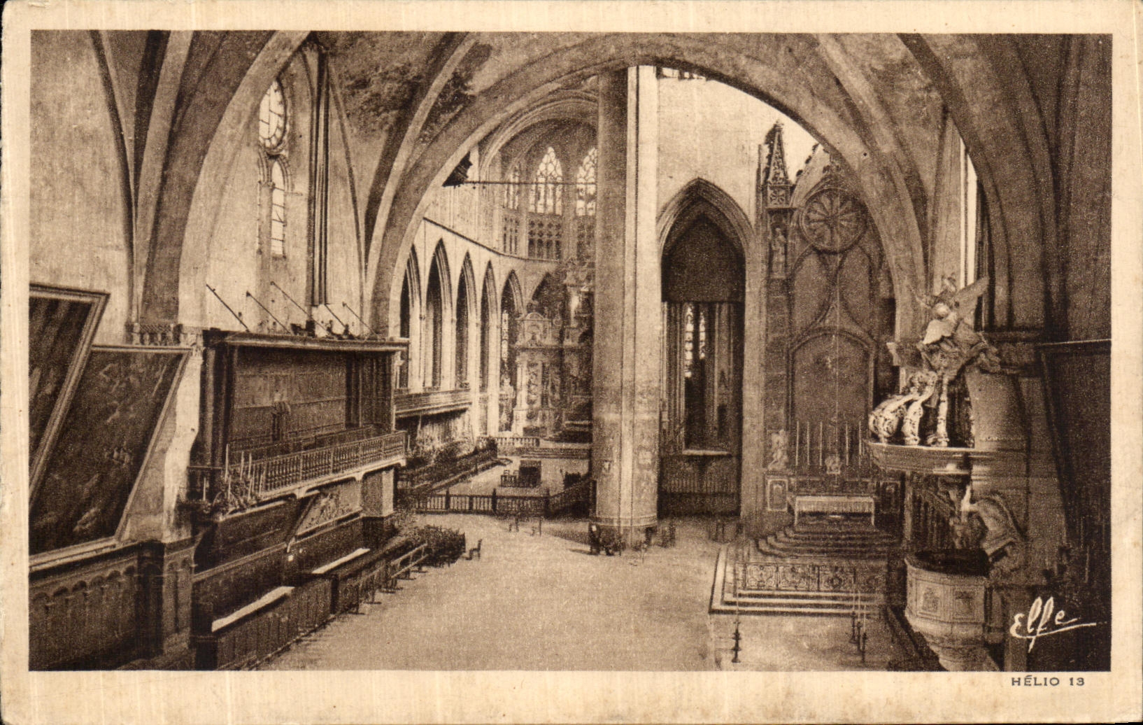 CPA Toulouse Nef Comtale De La Cathedrale Saint Etienne Voutes De Raymond VI