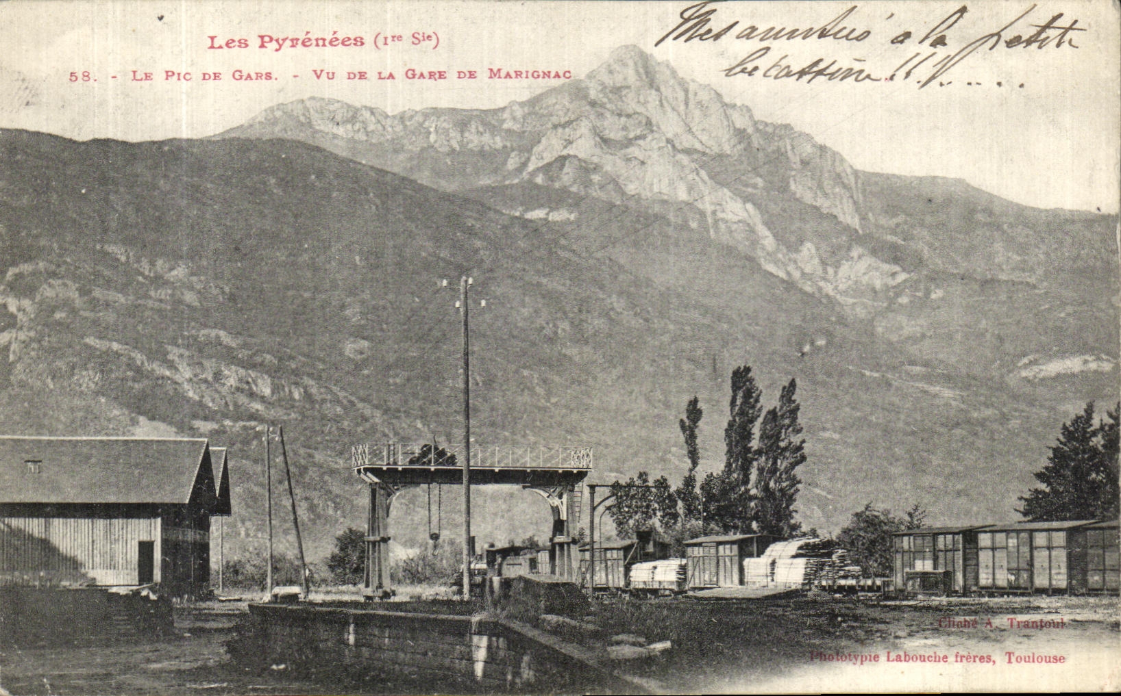 VINTAGE POSTCARD the Pyrenees the Peak Of Station Considering D ela station of Marignac