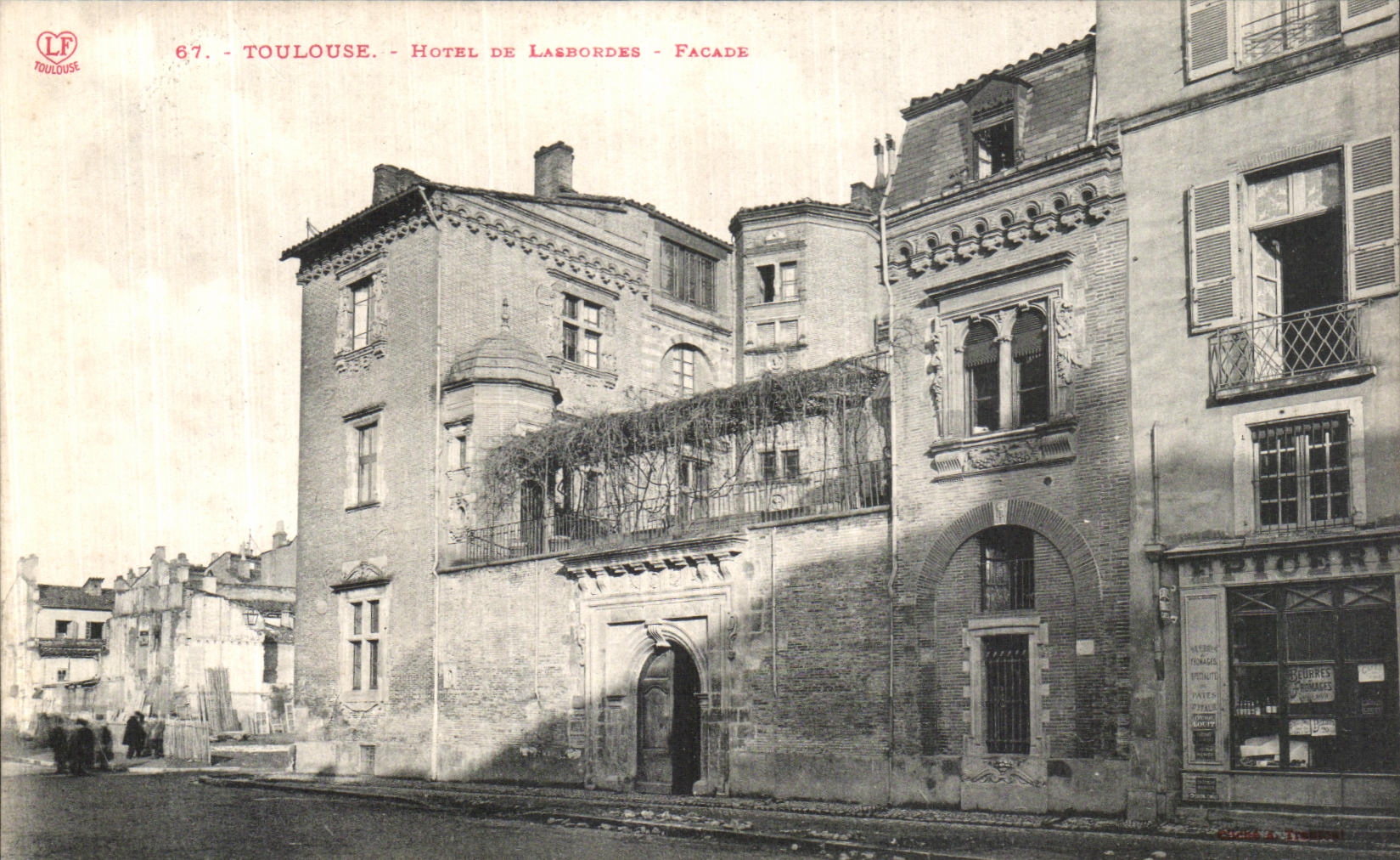 CPA Toulouse Hotel De Lasbordes Facade Epicerie