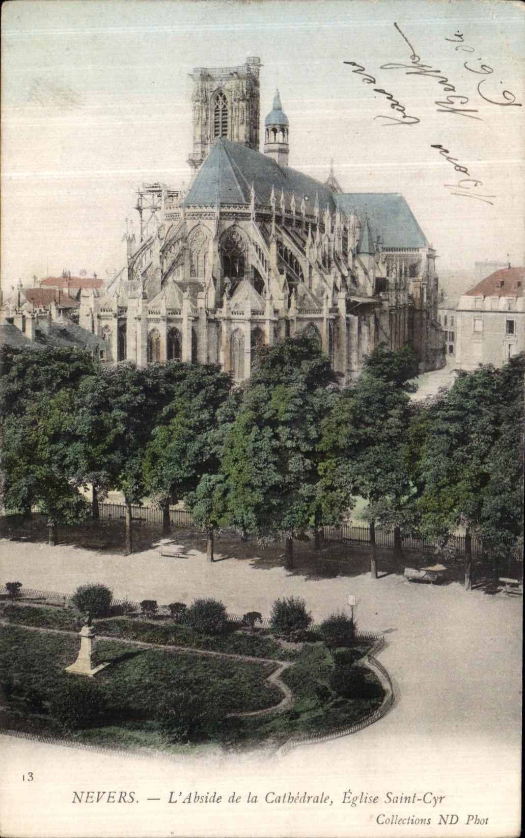 POSTAL Nevers L Apse de la VENDIMIA de la iglesia Cyr de la catedral Saint