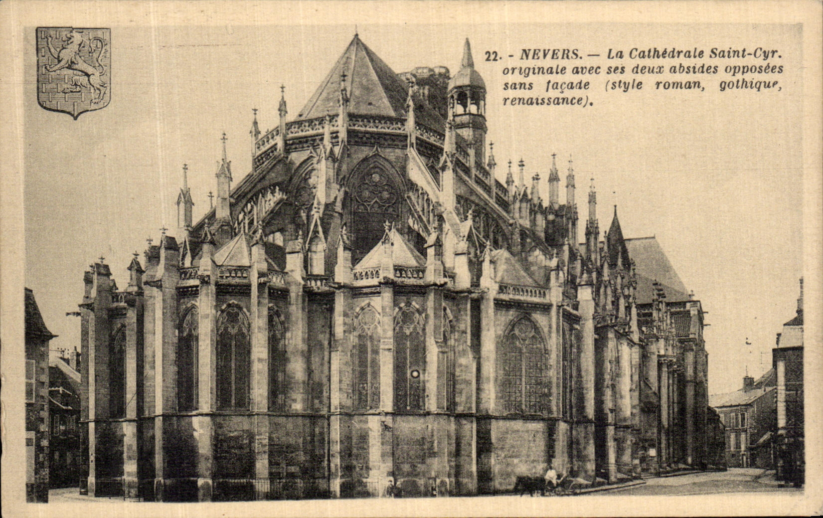 Catedral Cyr de Nevers de la POSTAL de la VENDIMIA Saint