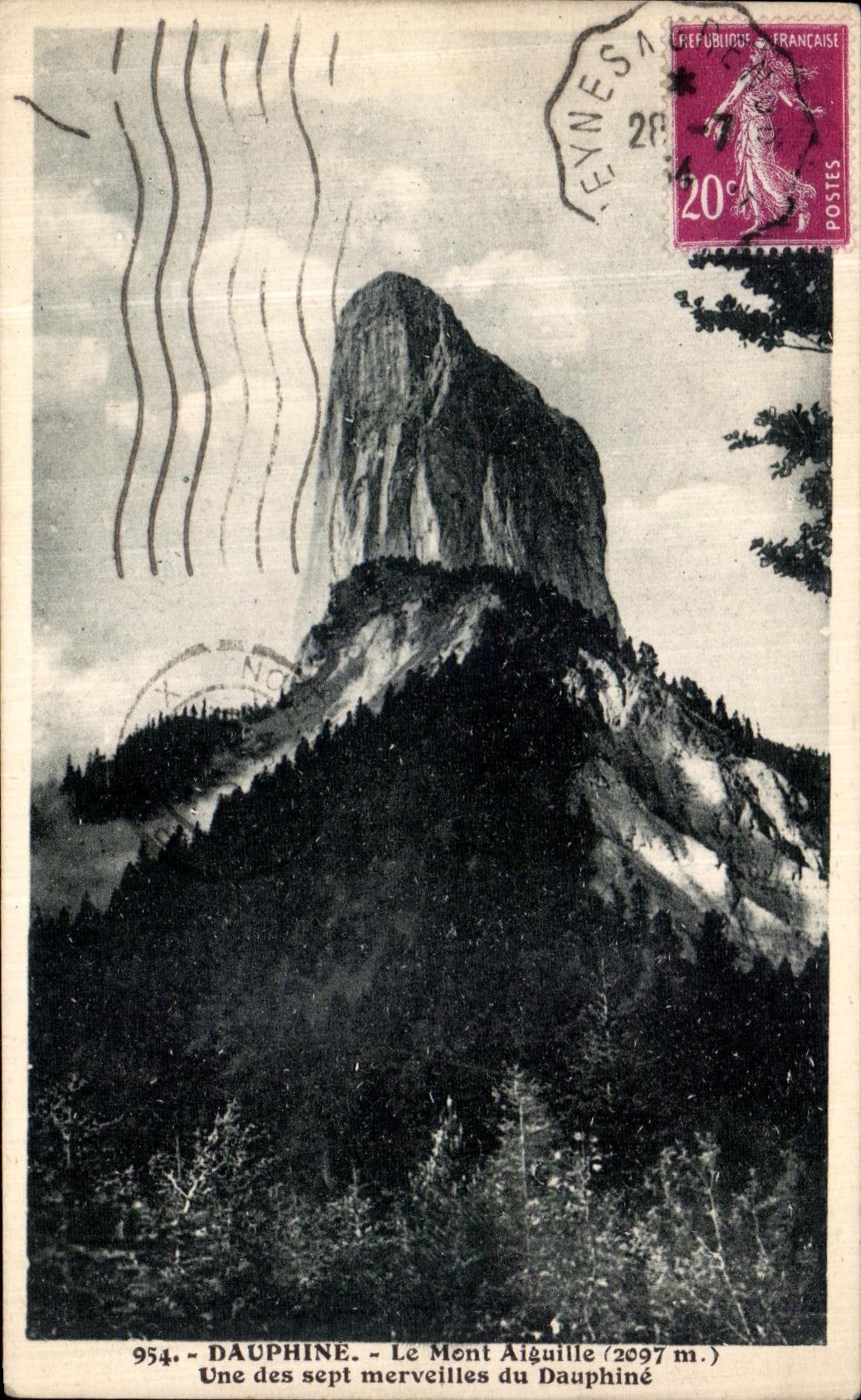CPA Dauphine Le Mont Aiguille Une des sept Mervelles du Dauphine