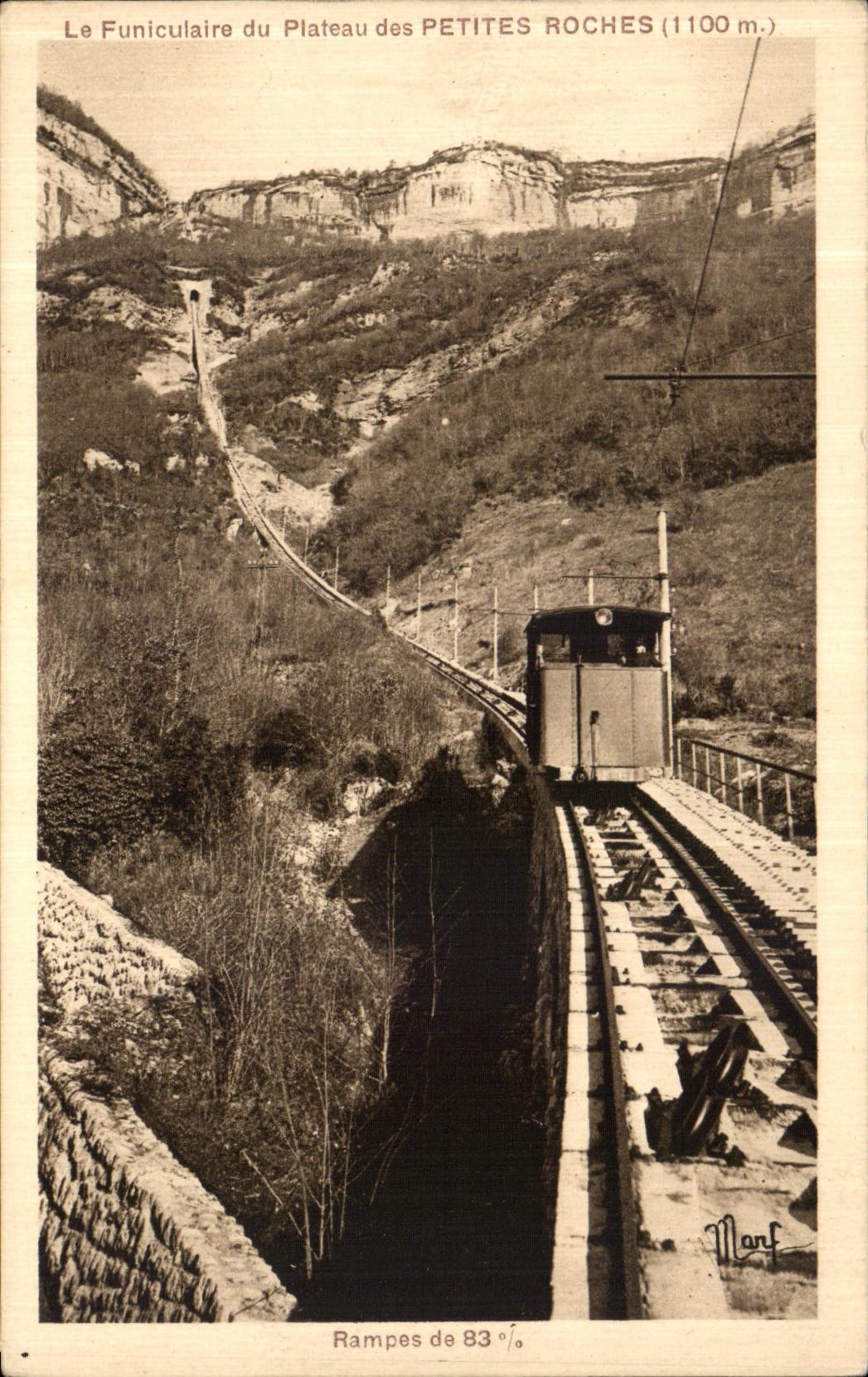 CPA Le Funiculaire du Plateau des Petites Roches 